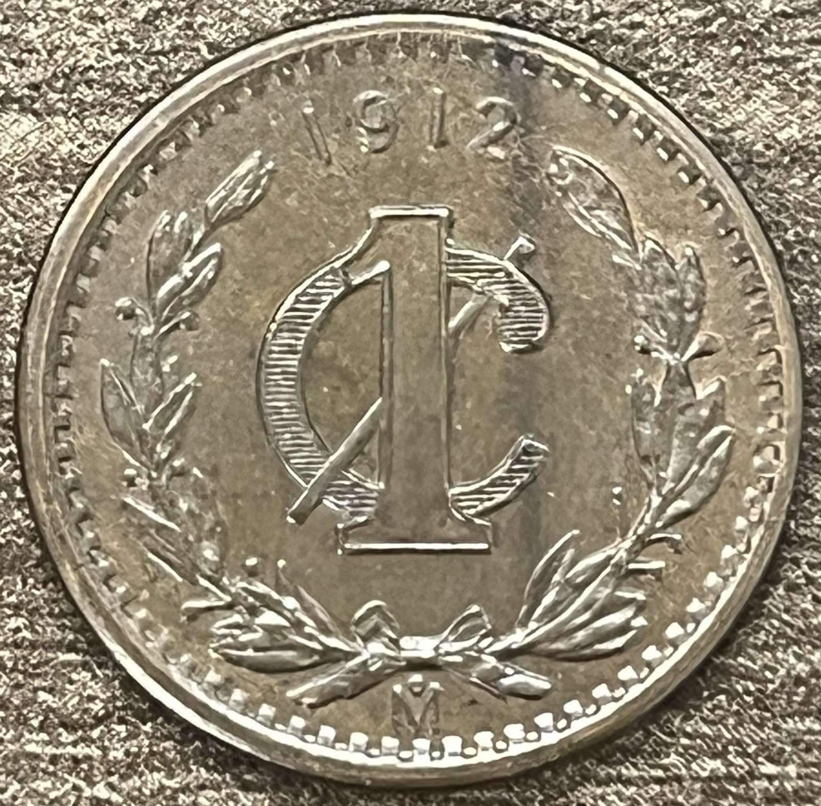 Very Nice AU 1912 Mexico 1 Centavo