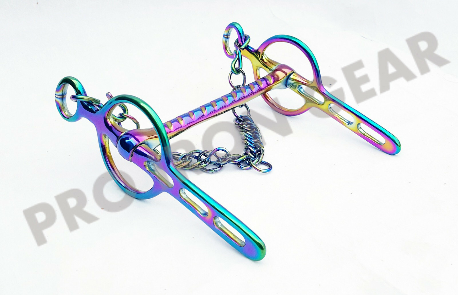 RAINBOW HORSE LIVERPOOL BIT FANCY/MULLEN BITS STAINLESS STEEL