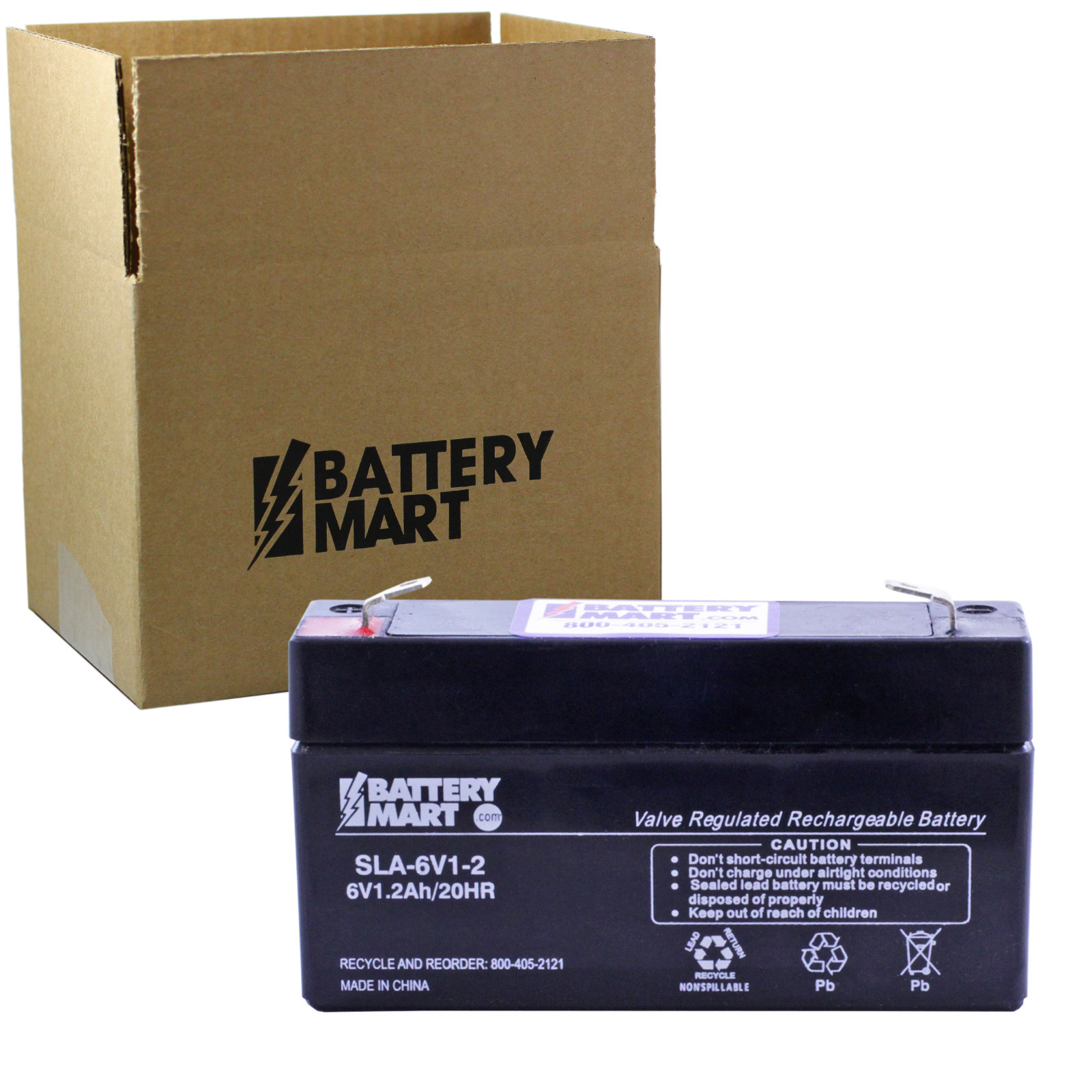 6 Volt 1.2 Ah Sealed Lead Acid Battery - F1 Terminal [SLA-6V1-2]