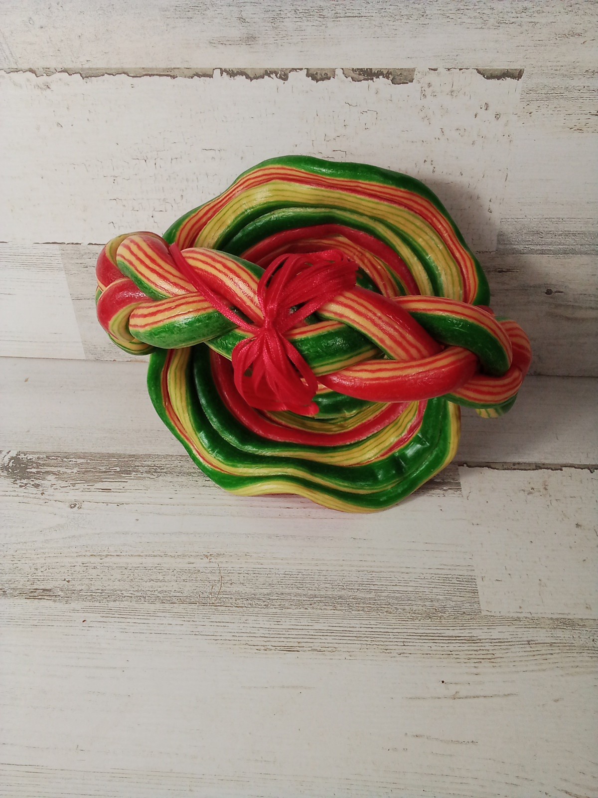 Hard Plastic Multi Color Braided Funky Cool Basket Beautiful Decor