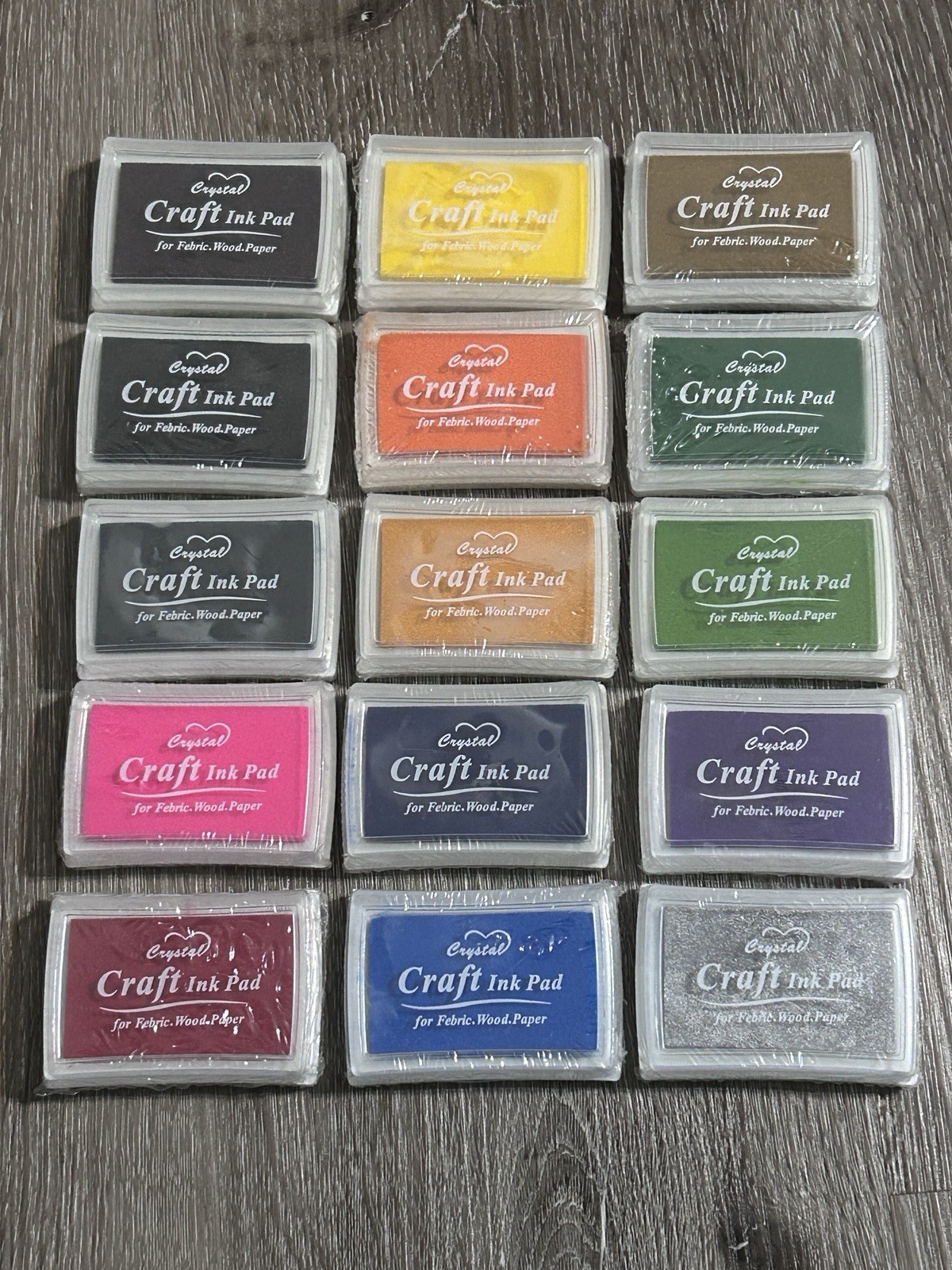 Crystal Craft Ink Pad Lot of 15 in Various Colors New!