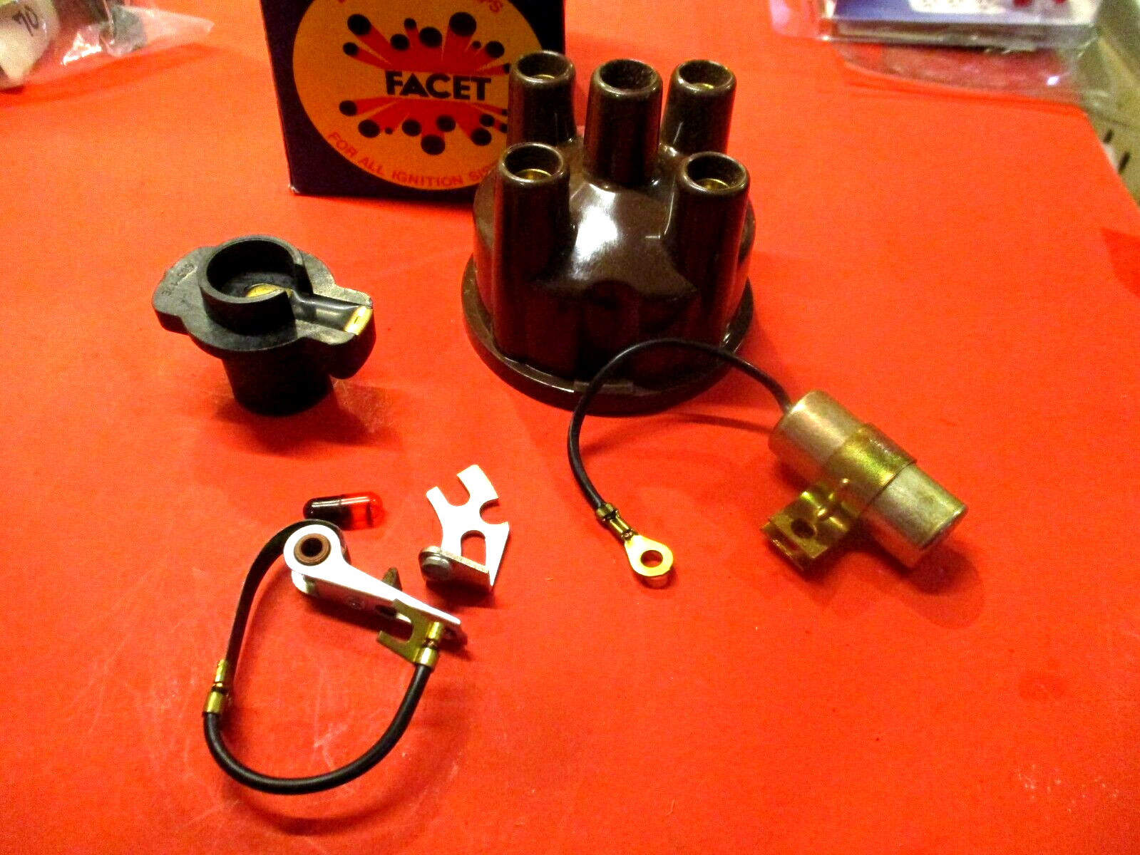 PEUGEOT-Renault--FIAT--1969-77-distributor COPPER- CAP -ROTOR POINTS-CONDENSER