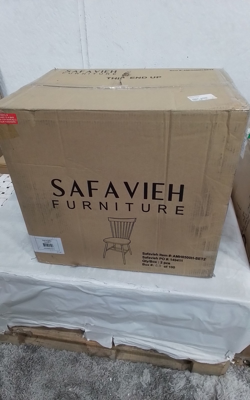 Safavieh PARKER SPINDEL SIDE CHAIR, Reduced Price 2172761586 AMH8500H-SET2