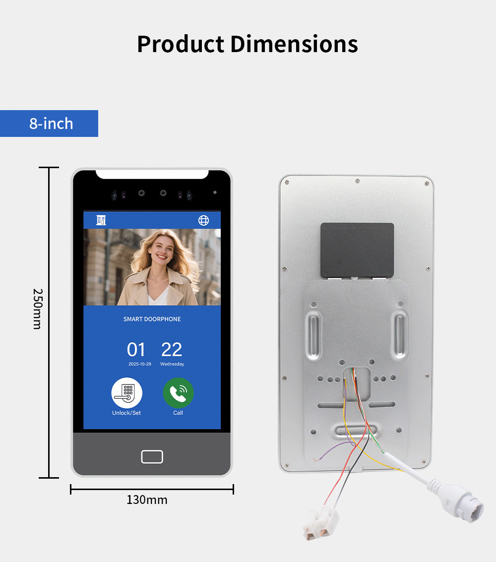 1-32 Unit Apartment Video Intercom System with Face Recognition & Access Control
