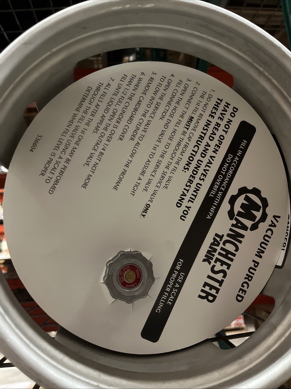 9151TC Manchester Tank Propane 33.5 lb 12.28 Inch x 28.2 Inch