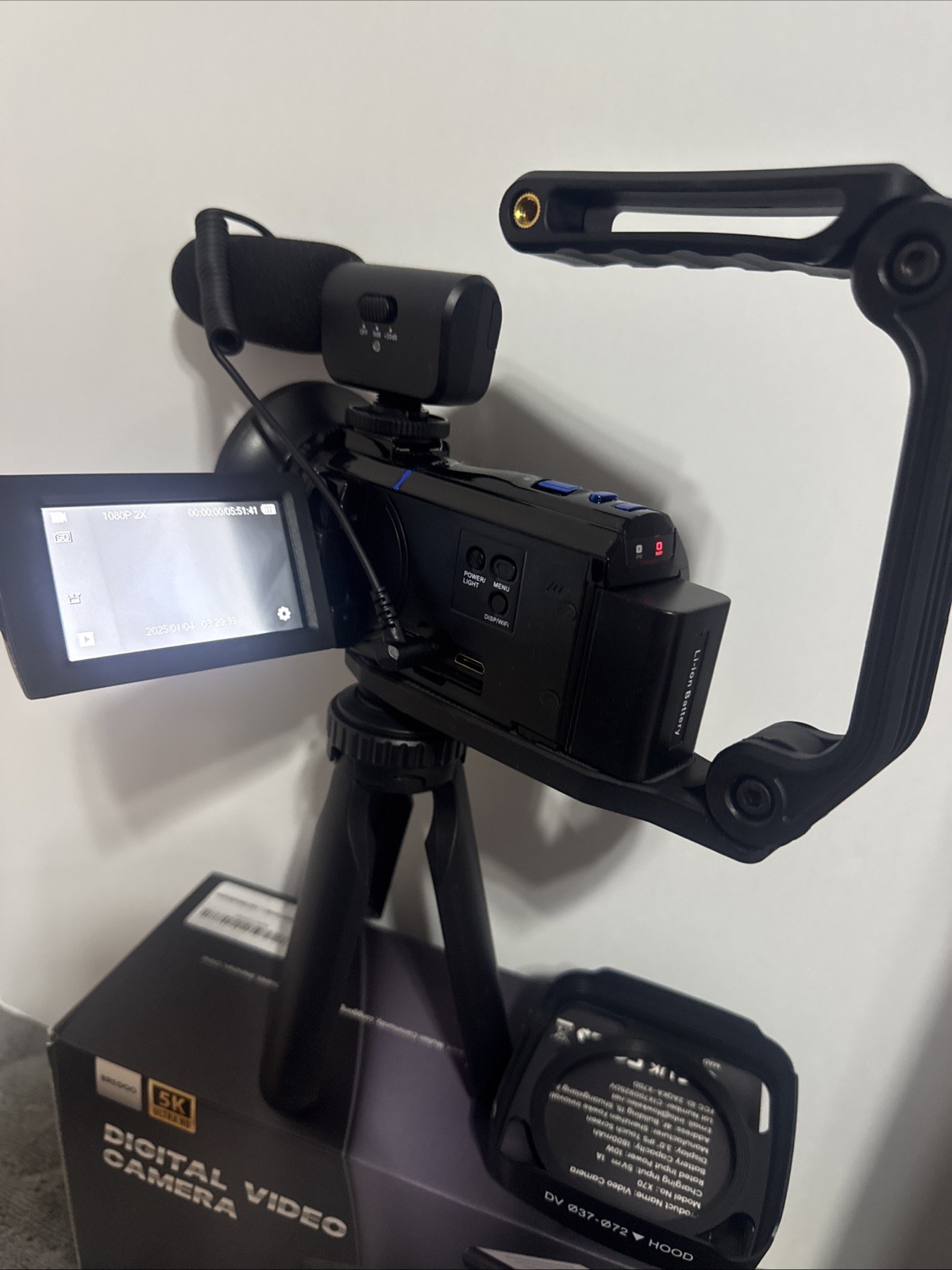 5K Video Camera Camcorder, UHD 64MP Vlogging Camera for YouTube