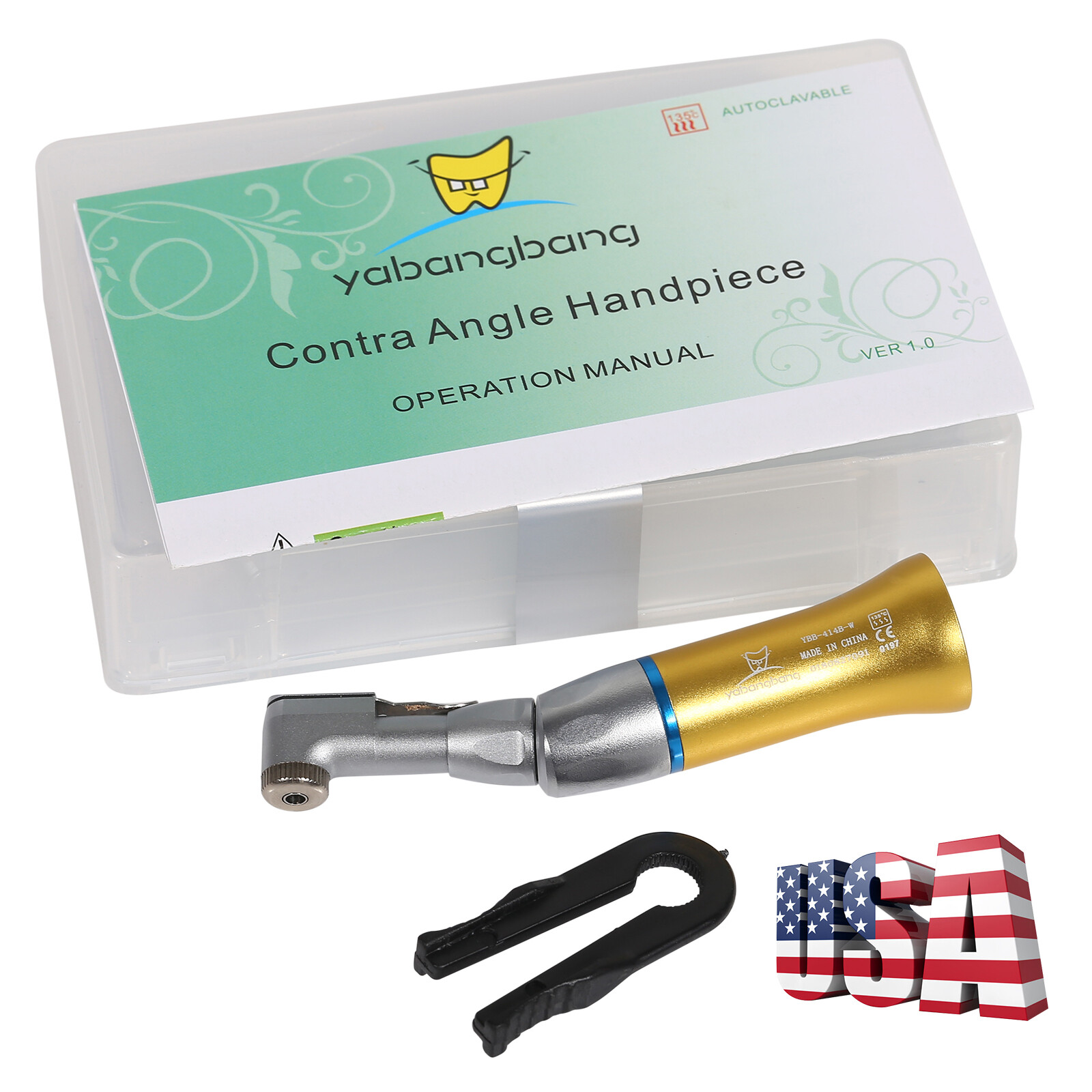 New Dental Slow Low Speed Handpiece Contra Angle E-type FDA US