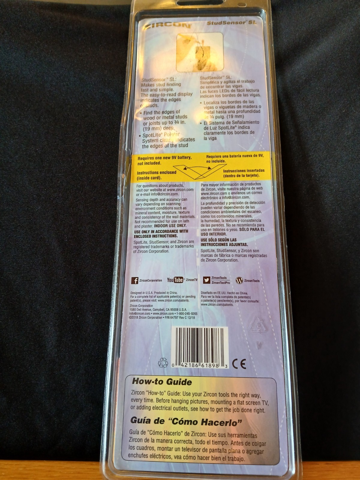 Zircon StudSensor SL - Stud Finder NEW in package