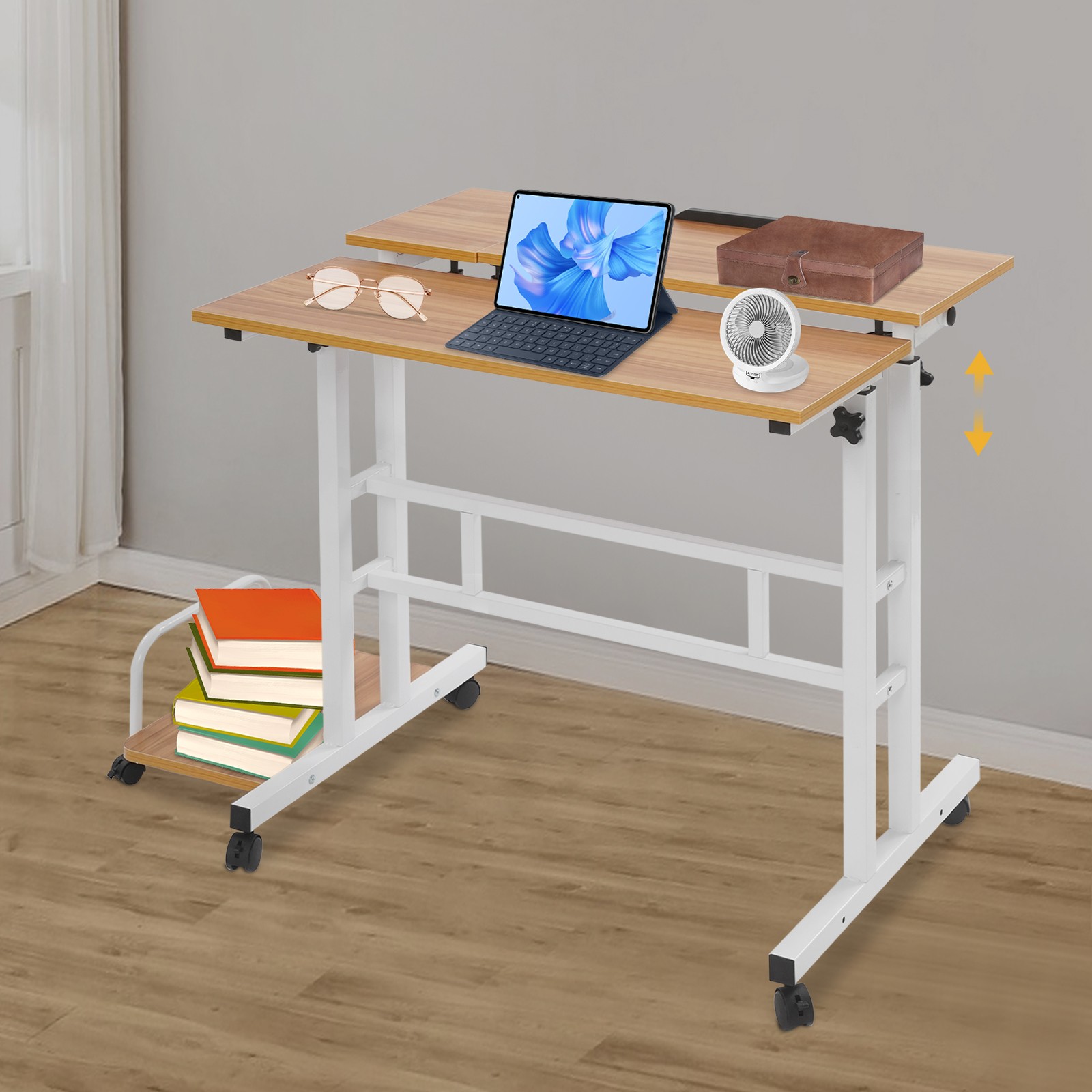 Modern Computer Desk Multi Functional Foldable Computer Table Adjustable Height