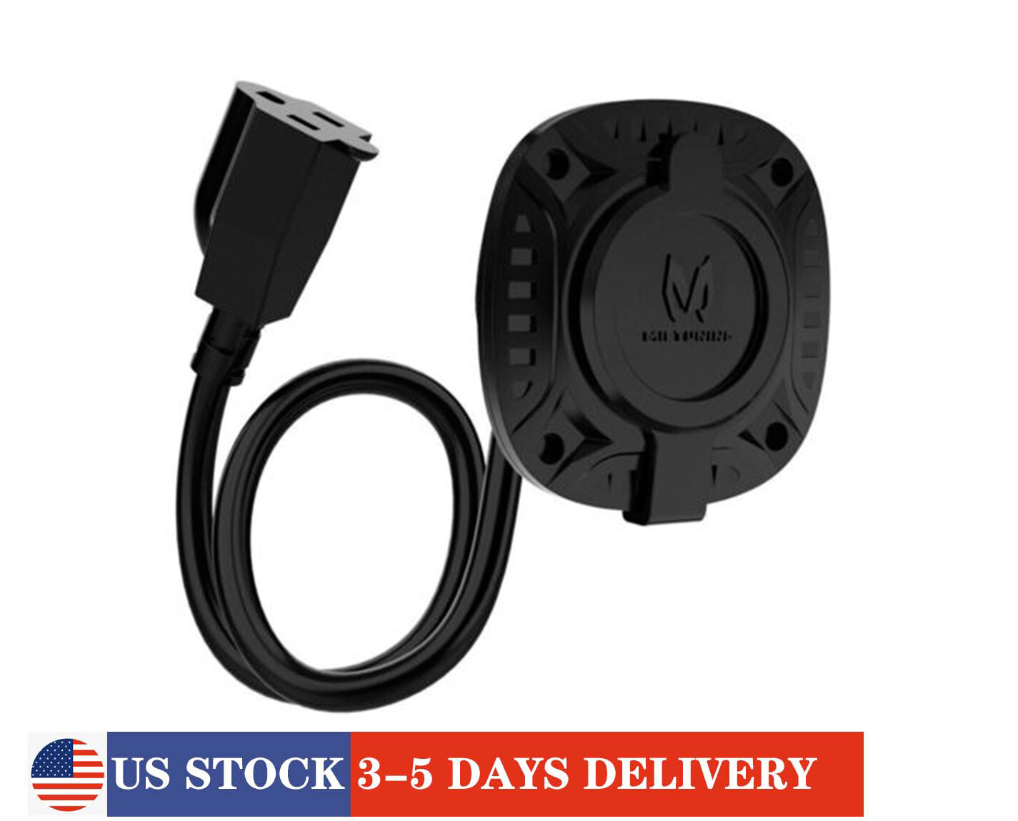 13AMP RV Power Flanged Inlet 125V AC Port Shore Power Receptacle Cord Plug USA