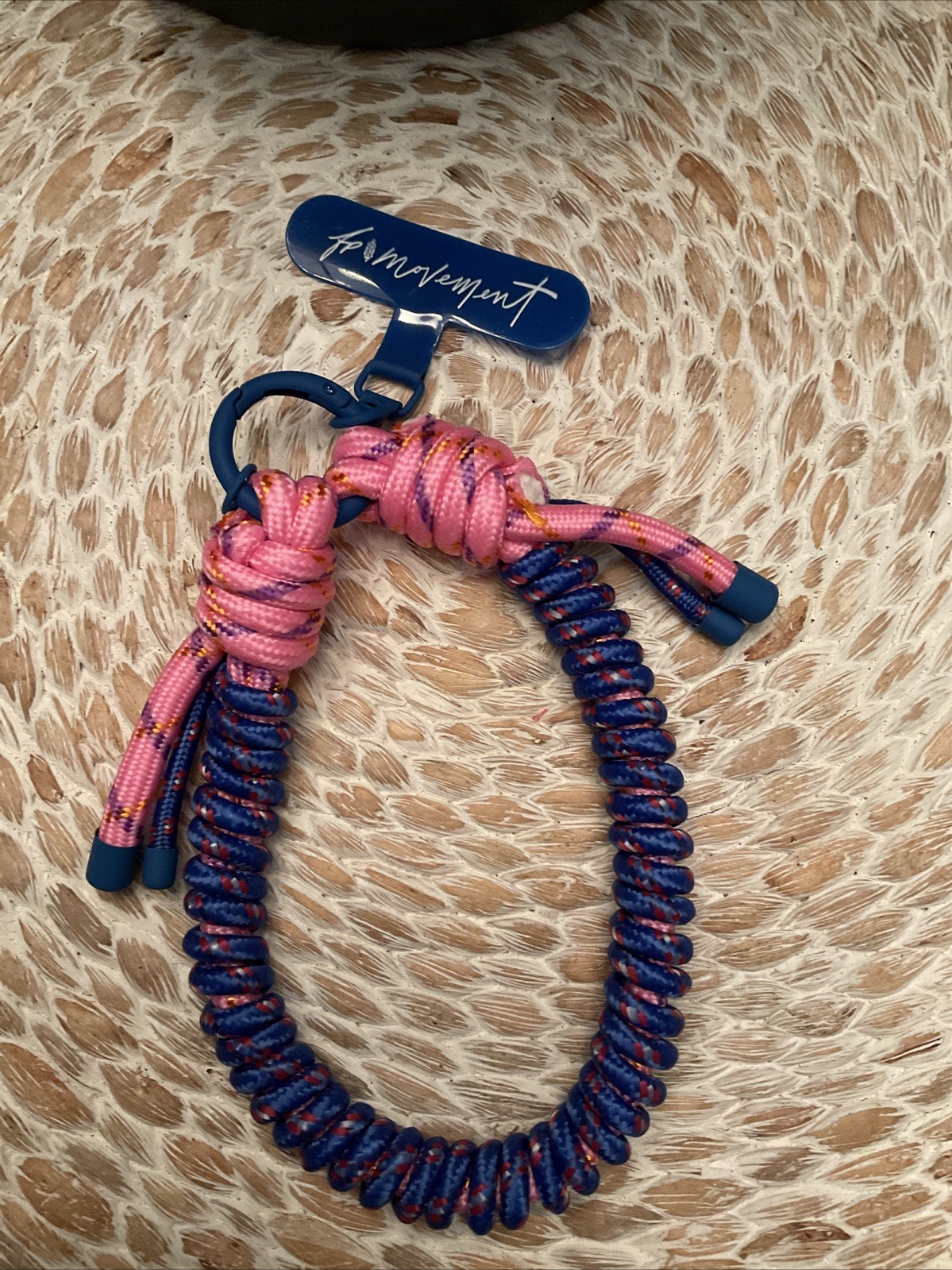 FP Movement  Free People Wrapped Cord Phone Wristlet Blue/Pink NWOT J067