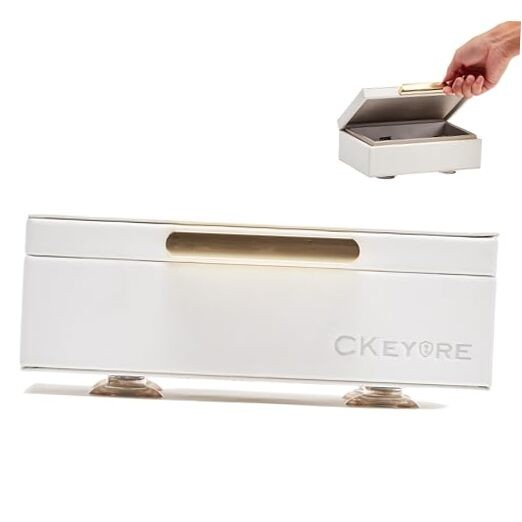 CKEYURE Key Box | Faraday Box for Car Keys | Car Key Signal Blocker Box | White