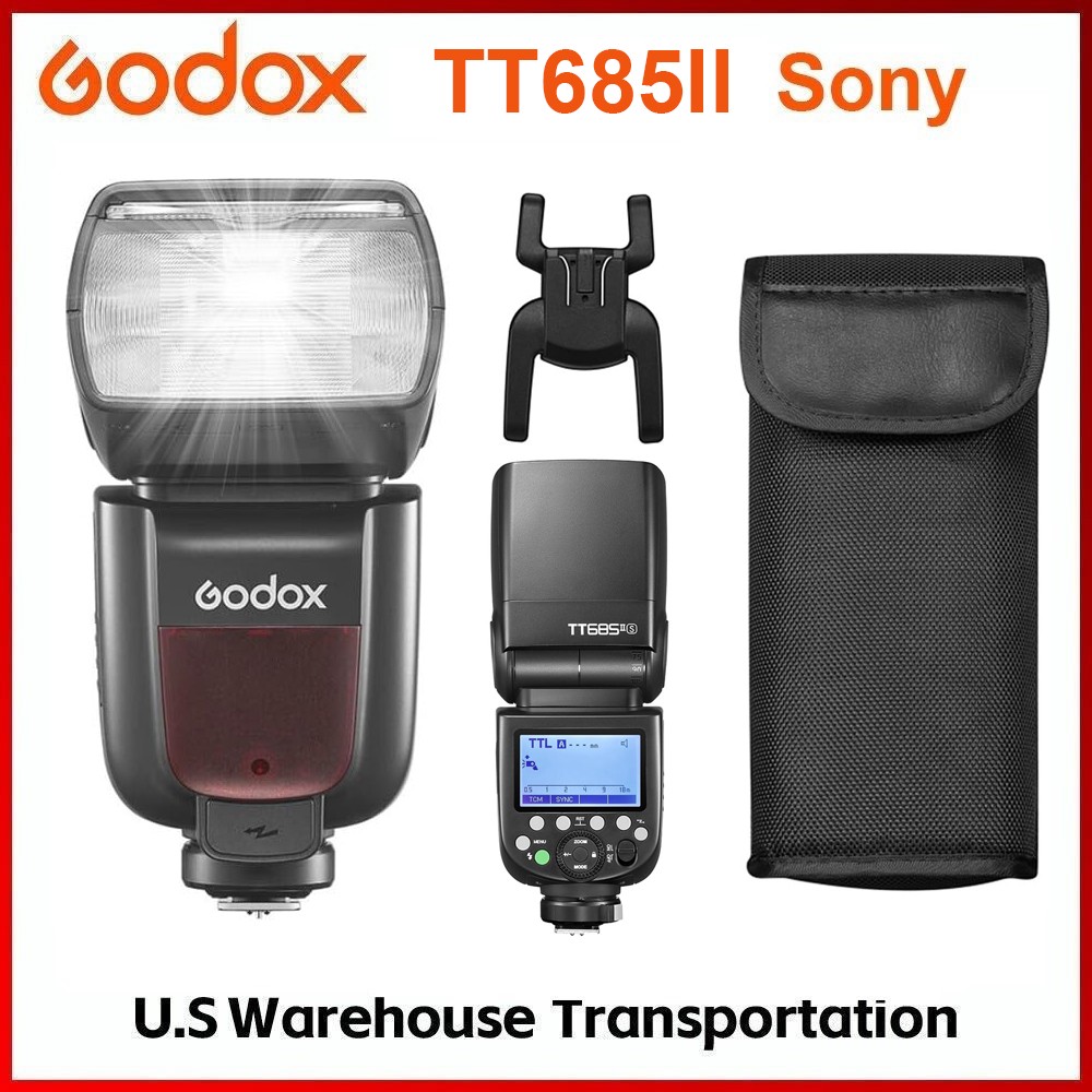Godox TT685S Upgraded TT685II-S 2.4G TTL HSS Flash Light Speedlite For Sony