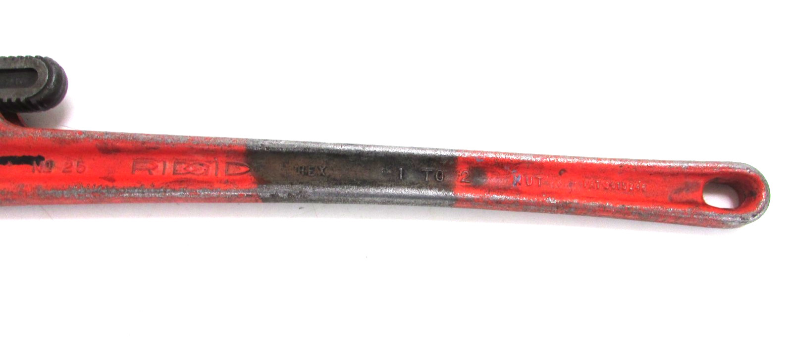 RIDGID TOOLS No. 25 PIPE WRENCH, 1" TO 2" HEX NUT