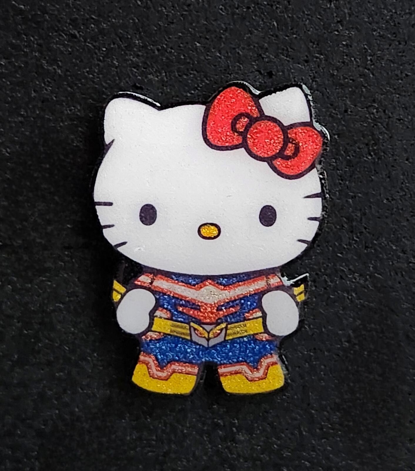 Hello Kitty glitter All Might pin - My Hero Academia
