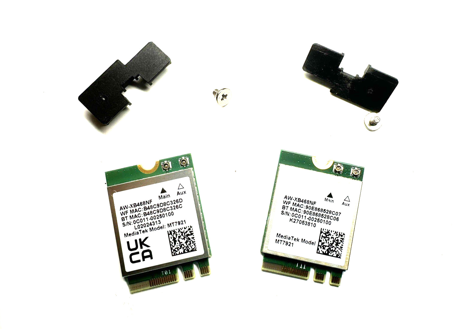 🔥Lot of 2 AW-XB468NF MT7921 WIFI 6 Dual Band Bluetooth 5.2 802.11ax M.2 2230