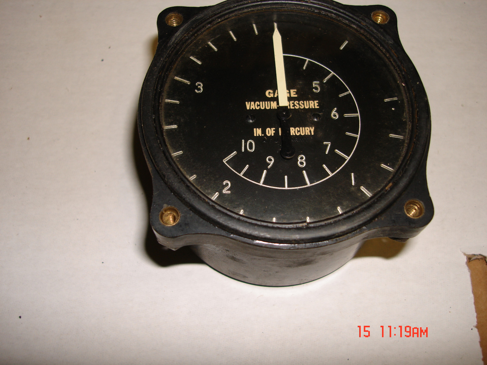 vintage aircraft,rat rod desk art,vacume guage 3 inch kollsman