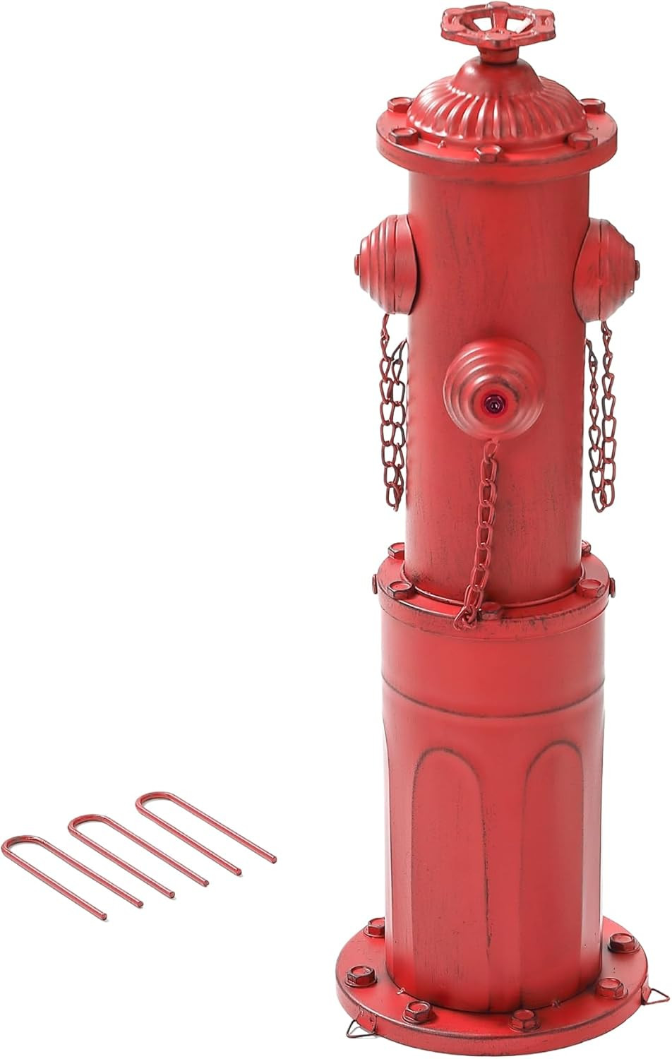 CaliDecor Fire Hydrant for Dogs to Pee On, 22.5" Metal Dog Fake Fire Hydrant Pee