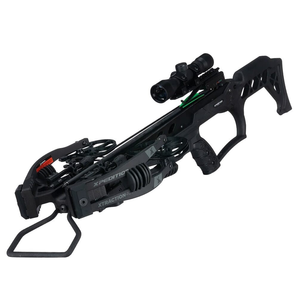 Xpedition Archery Xtraction400 Crossbow with Scope & Quiver, Black [XACW1005]