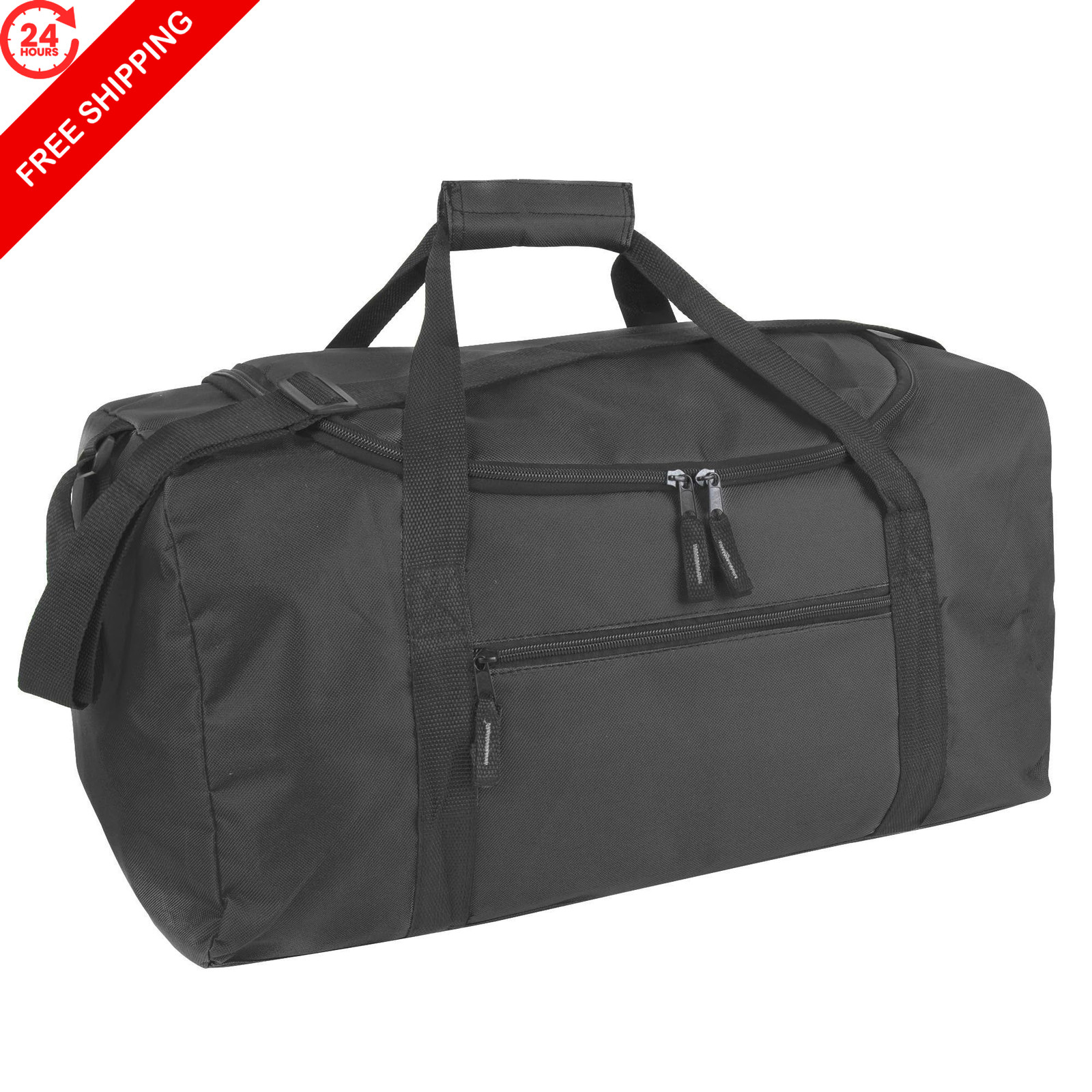 20 Inch, 40 Liter Duffel Bag for Men, Women Travel 20 x 11 x 11 inches, Black