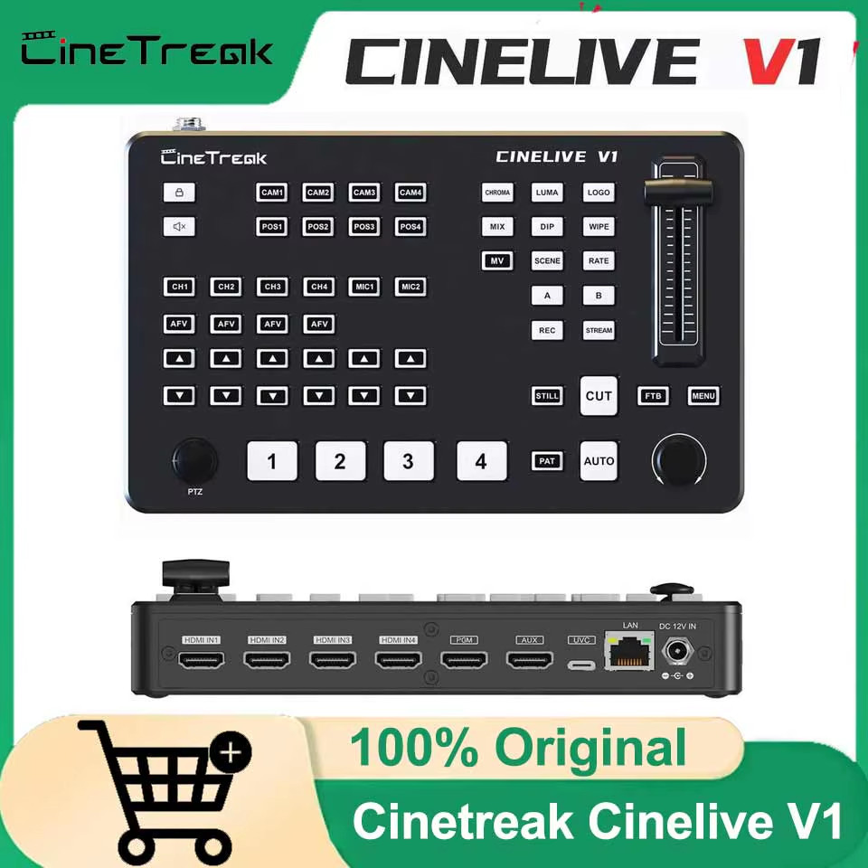 Cinetreak Cinelive V1 4-CH HDMI Video Mixer Switcher FHD compatible for Live Str
