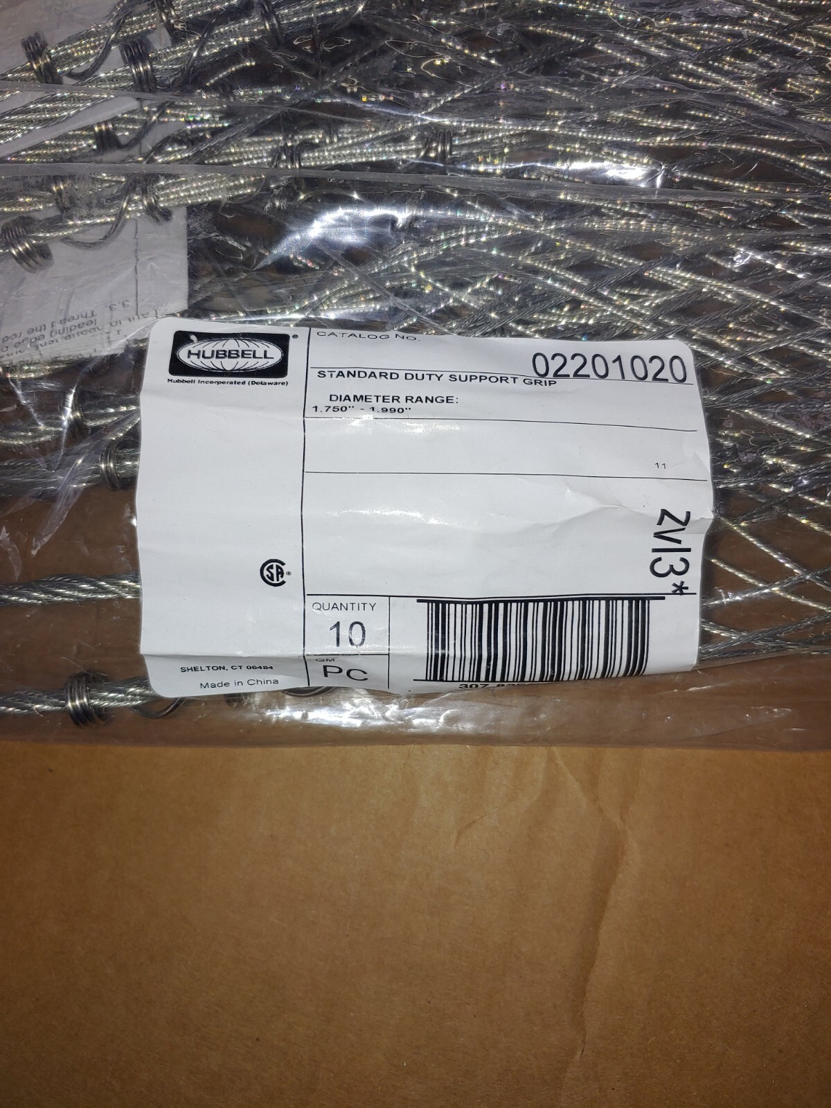 new hubbell HUB02201020 closed mesh grip