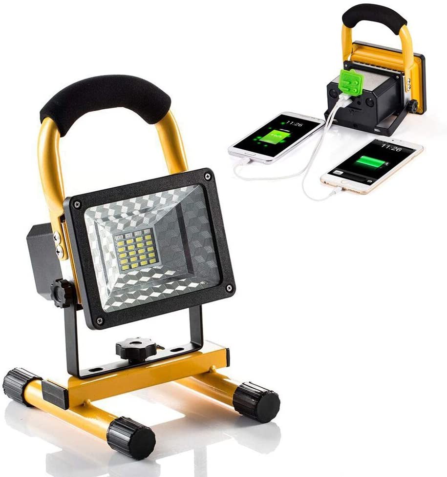 Projecteur Portable LED Work Light, Waterproof, Adjustable (White)