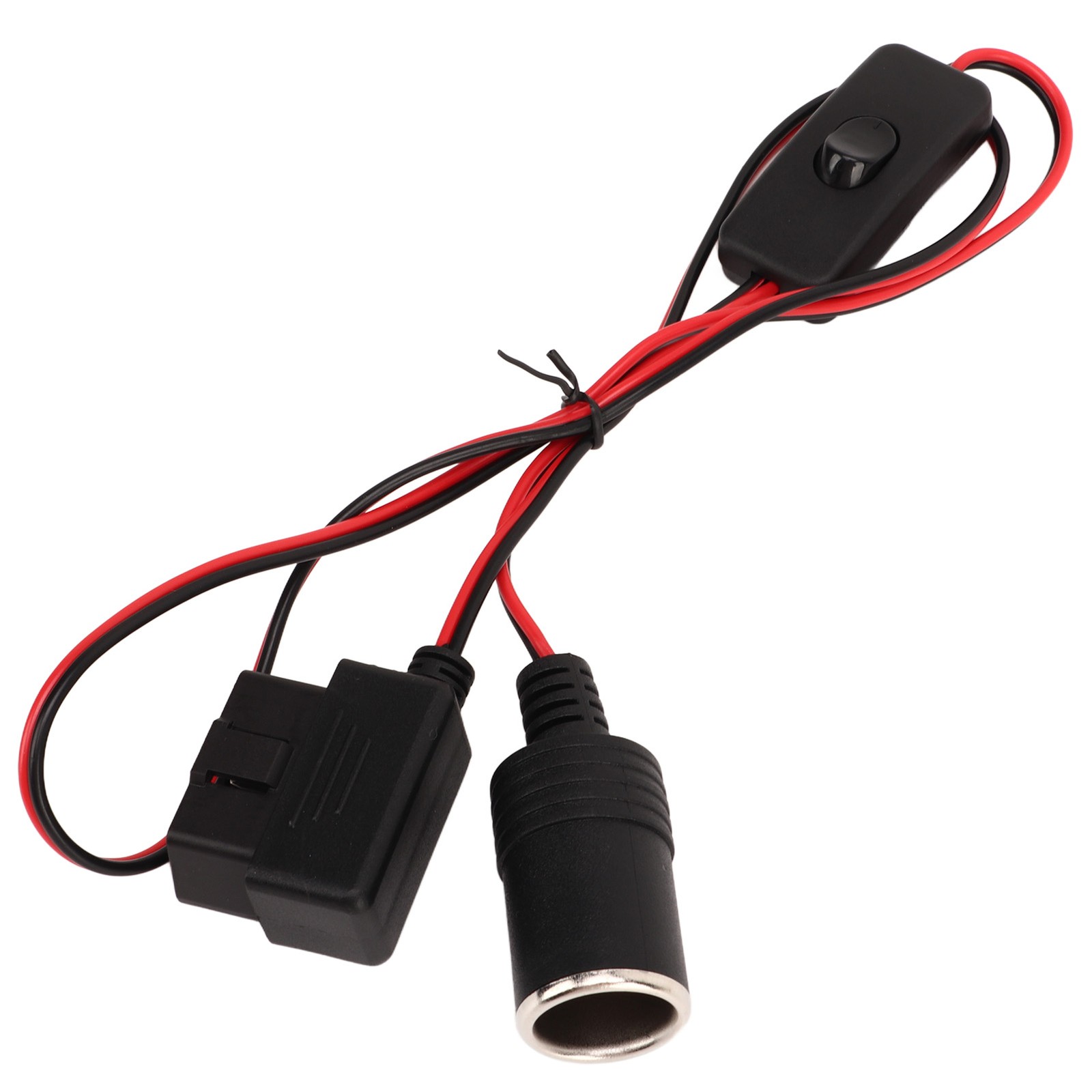 OBD2 Cigarette Lighter Socket 16Pin Waterproof Overcurrent Protection Female
