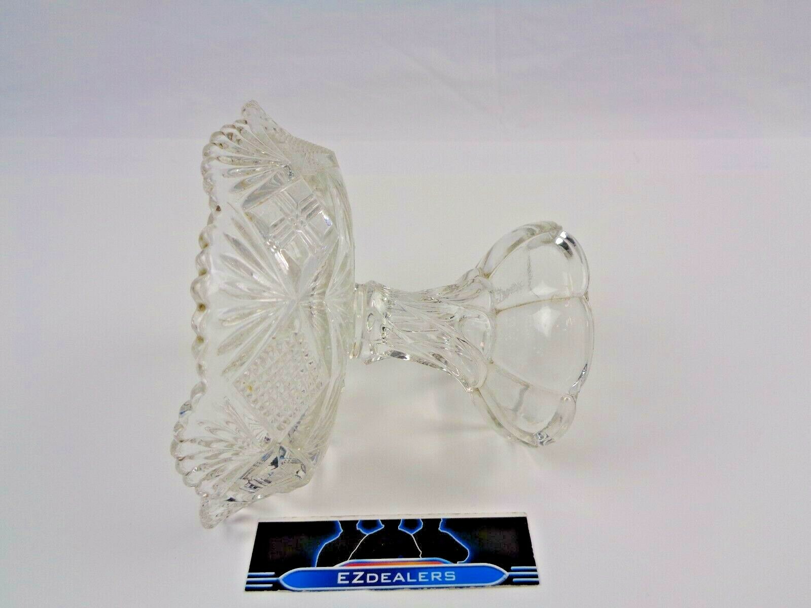 Vintage Cut Glass Candy/Nut Dish- Twisted Stem