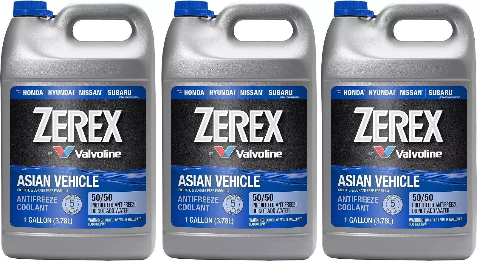 3PK ZEREX Coolant / Antifreeze for Honda Acura Civic Accord Prelude Odyssey CR-V