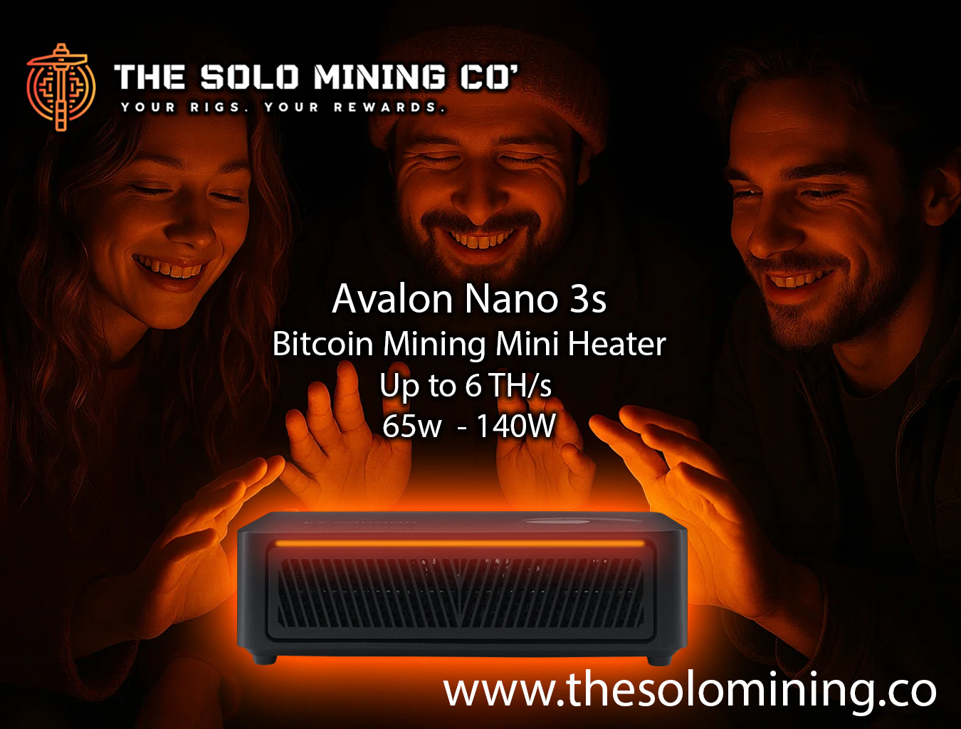 Canaan Avalon Nano 3S 6TH/s Bitcoin Miner Heater 140W UK Stock Home Mining