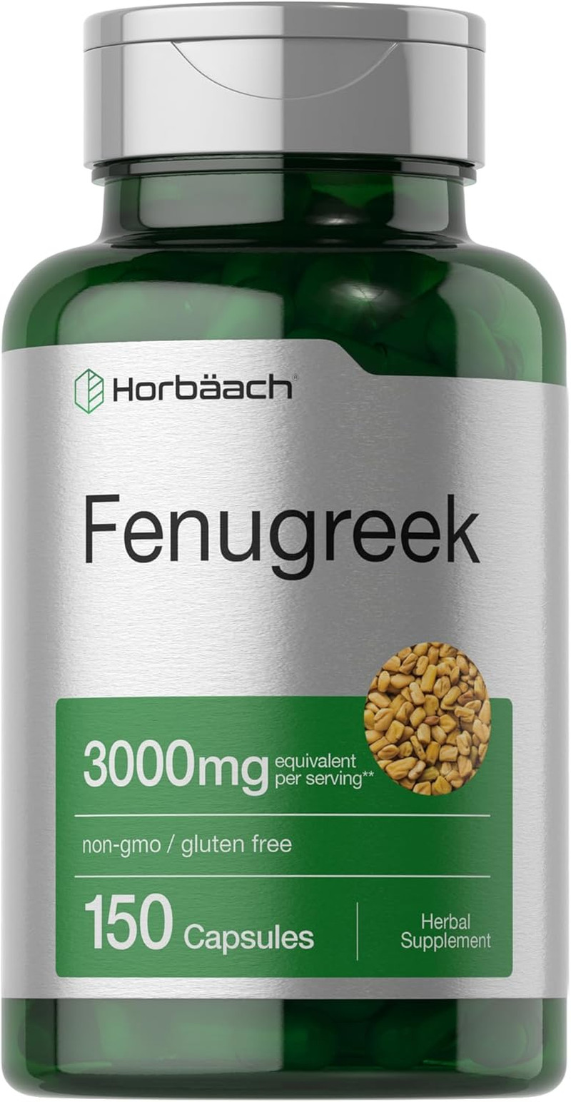 Cápsulas de fenogreco 3000 mg 150 unidades extracto natural de semillas