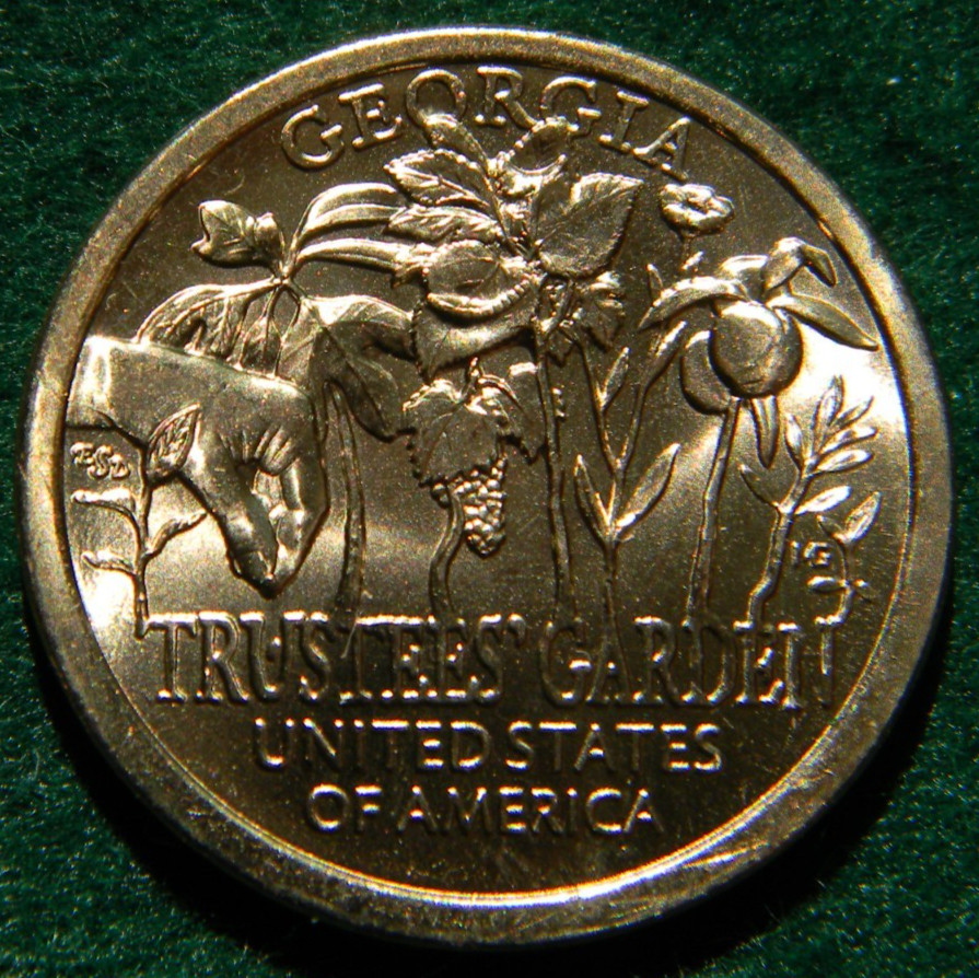 2019-P GEORGIA TRUSTEES' GARDEN INNOVATION U.S. DOLLAR UNCIRCULATED COIN 2019P