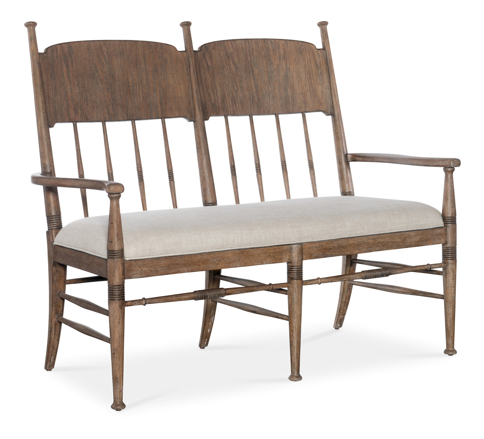 Hooker Furniture 7050-75019 Americana 50"W Dining Bench - Honey / Biscuit