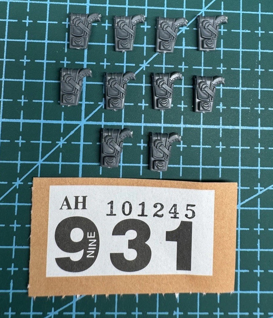 10 Space Marine Mk 6 Bolt Pistol Holster Pouch Gravis Primaris 40k Bits Heresy