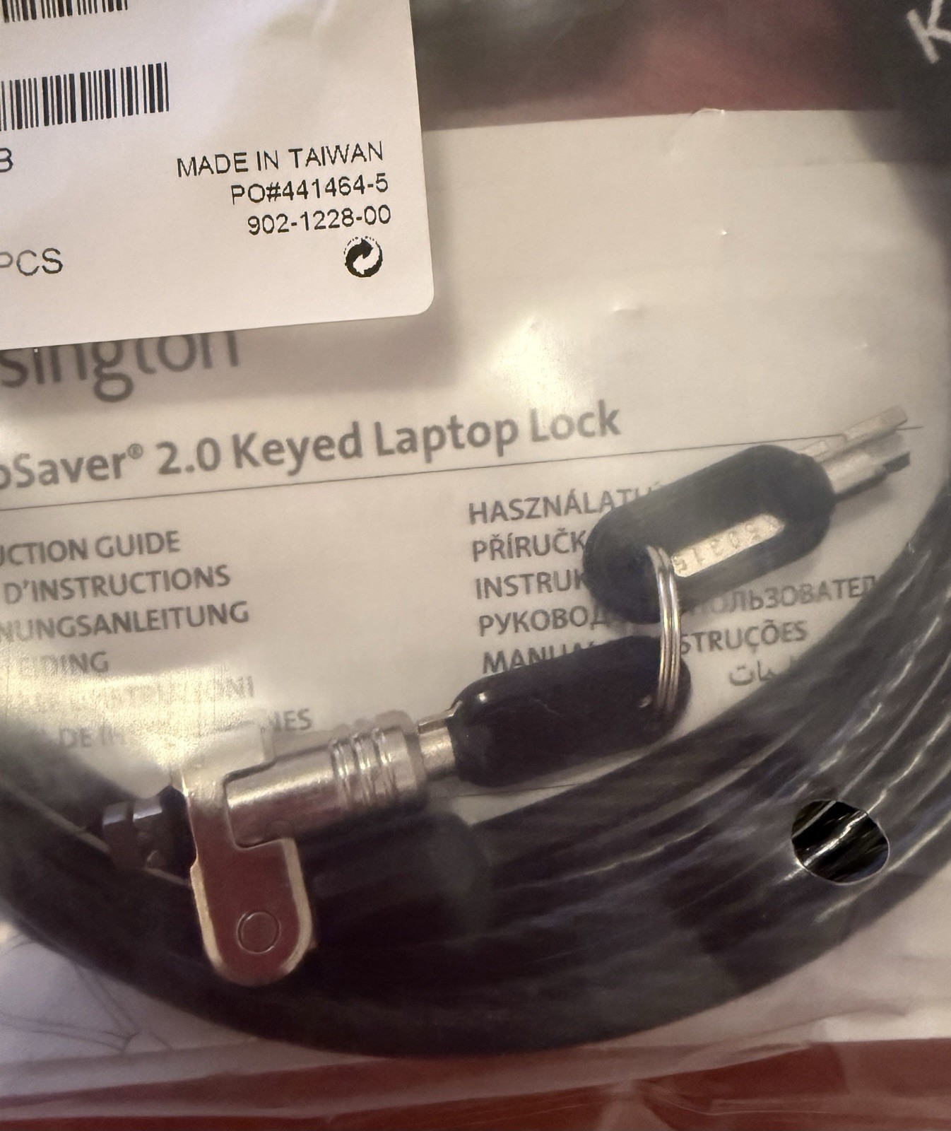 Kensington Laptop Computer MicroSaver Security Cable W/lock +Key #K65042M NEW