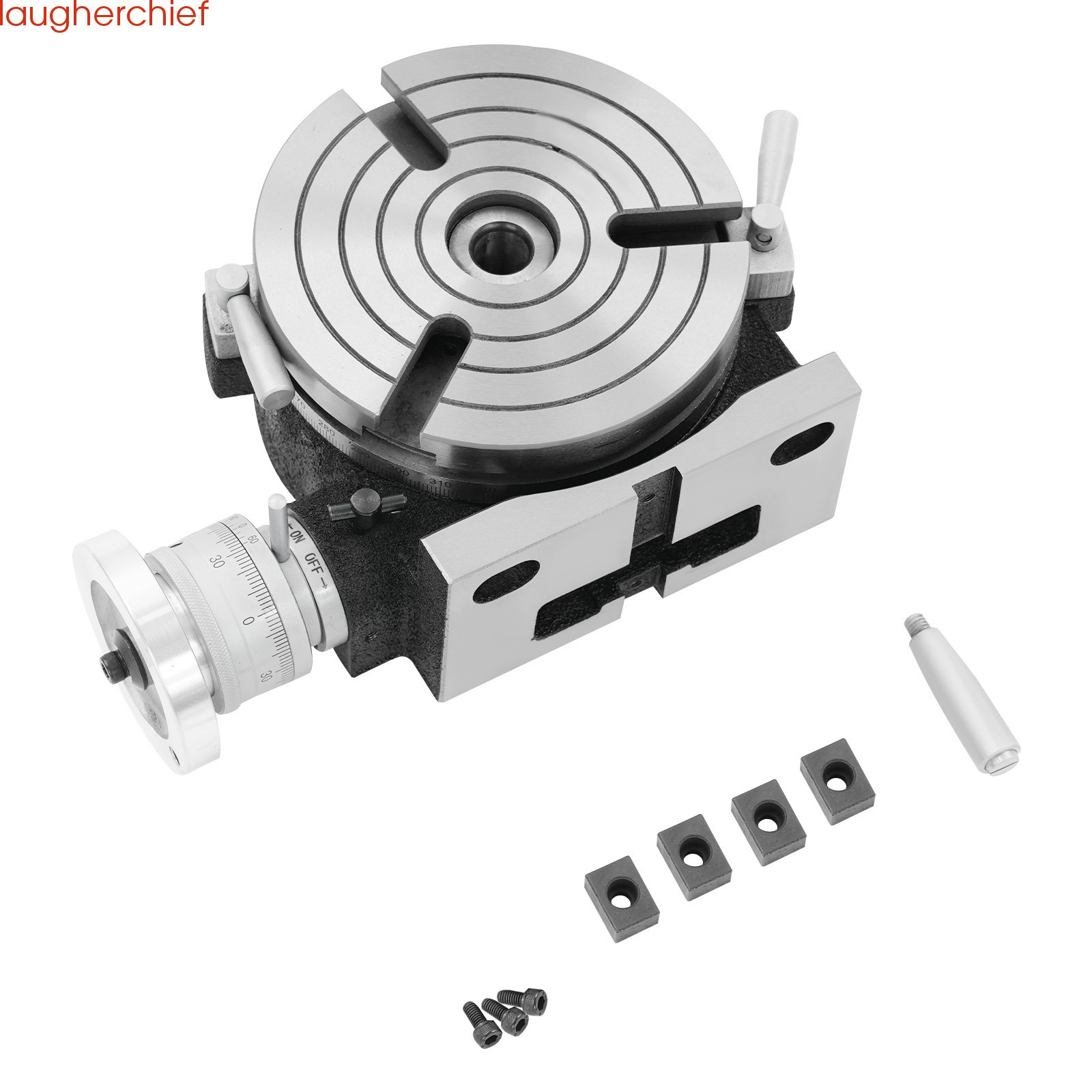 Precision-Adjustable Rotary Table, 3 T-Slots Rotary Table for Milling Machine