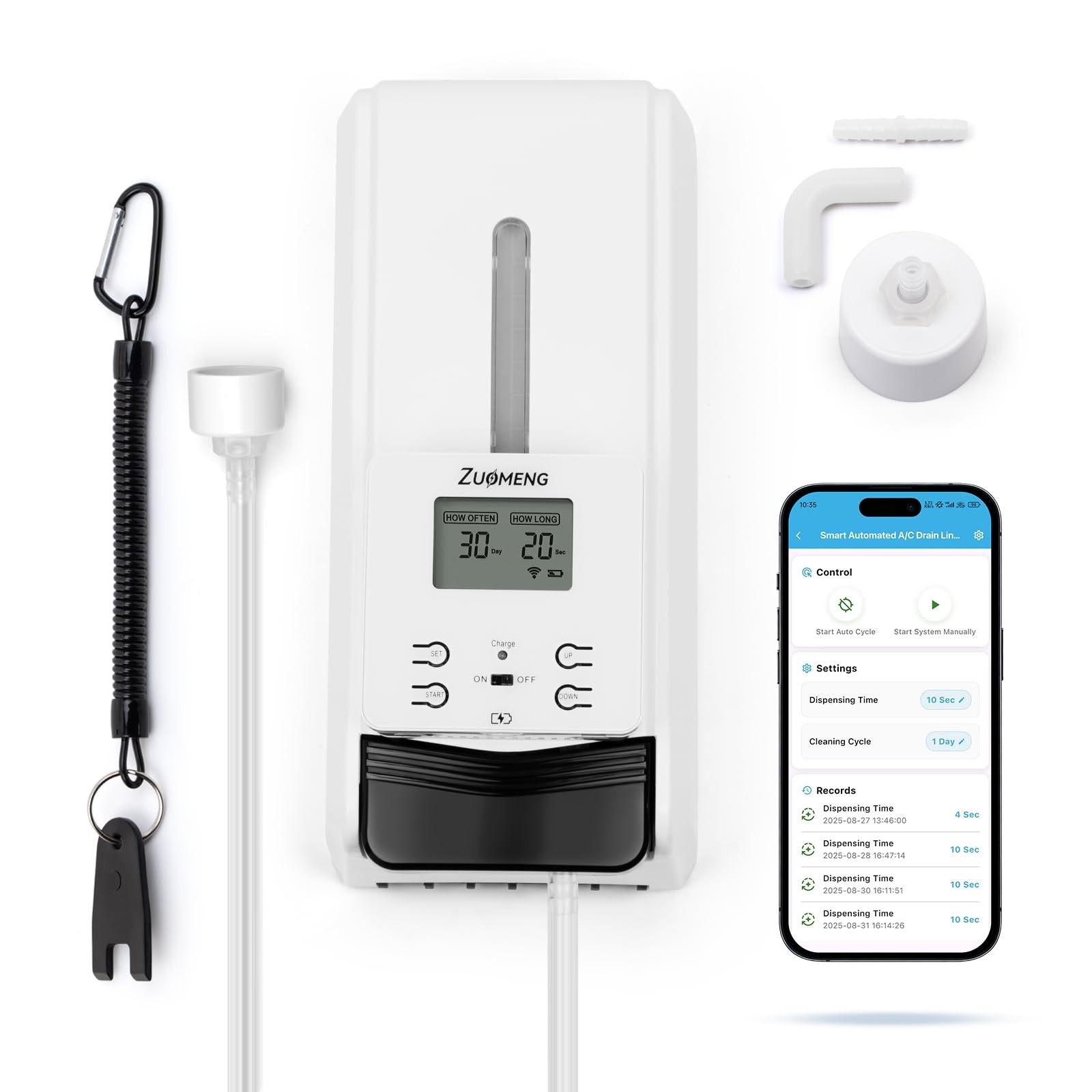 Smart Automatic A/C Drain Line & Pan Cleaning System with WiFi App Control 1