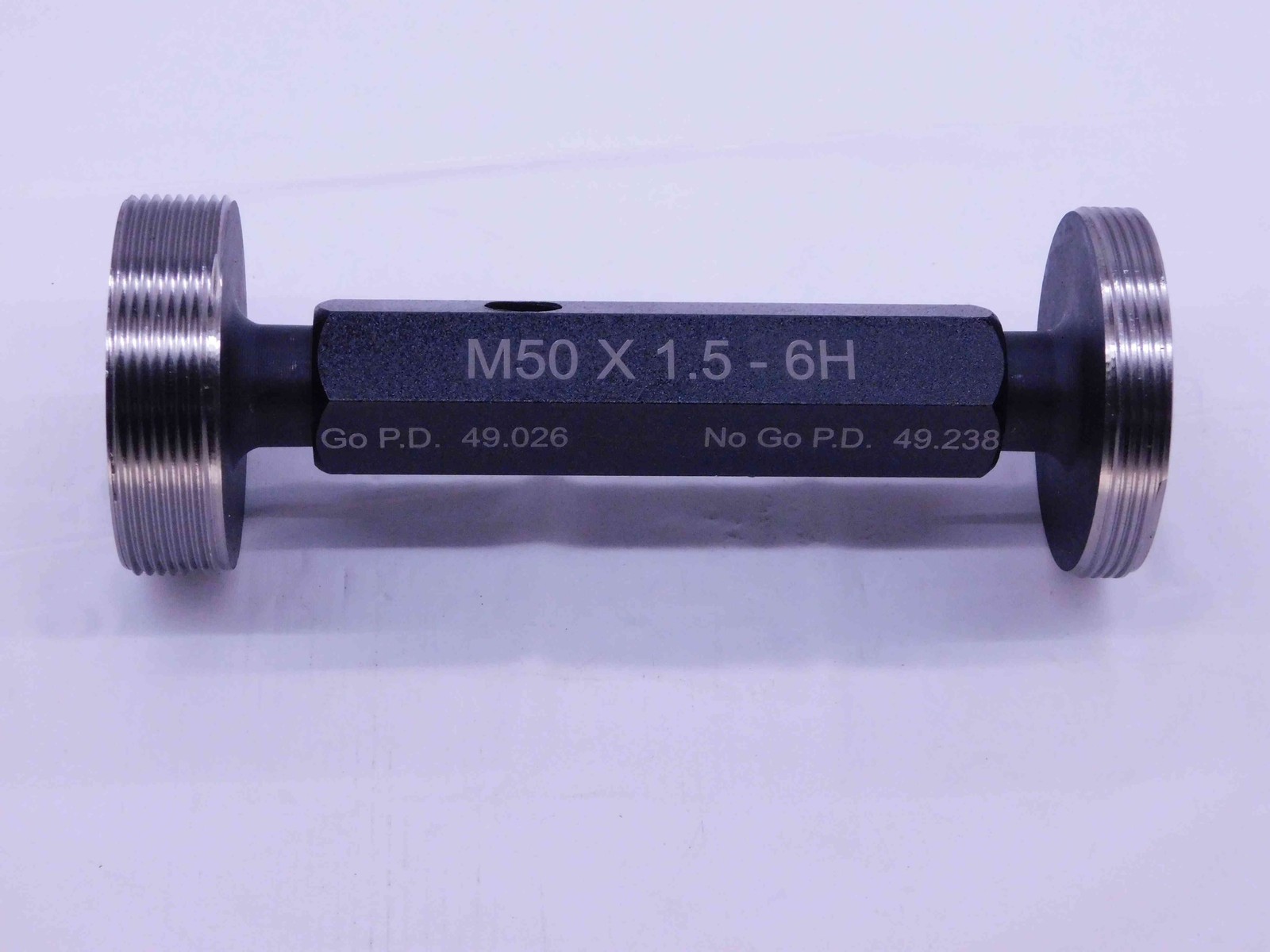 NEW M50 X 1.5 6H METRIC THREAD PLUG GAGE 50 GO NO GO P.D.'S = 49.026 & 49.238