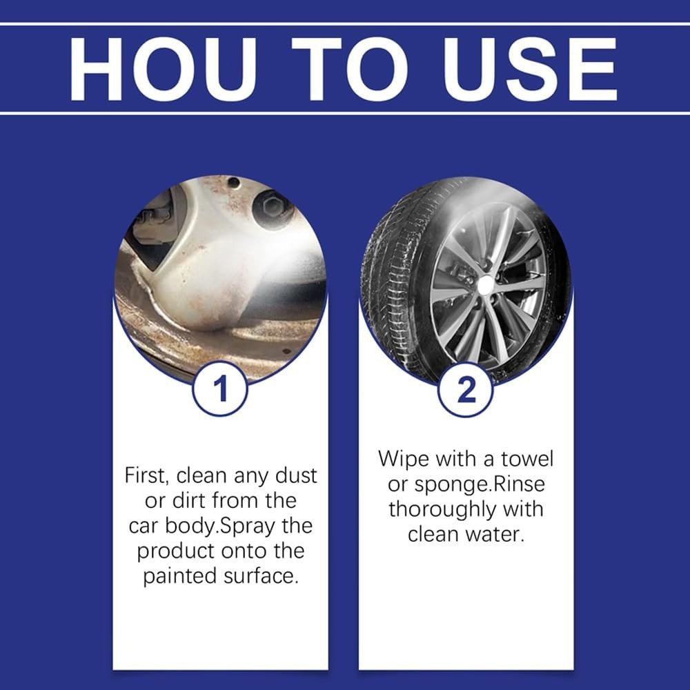 100ml Premium Rust Remover Spray for Car Wheels Metal Surfaces Effective Formula