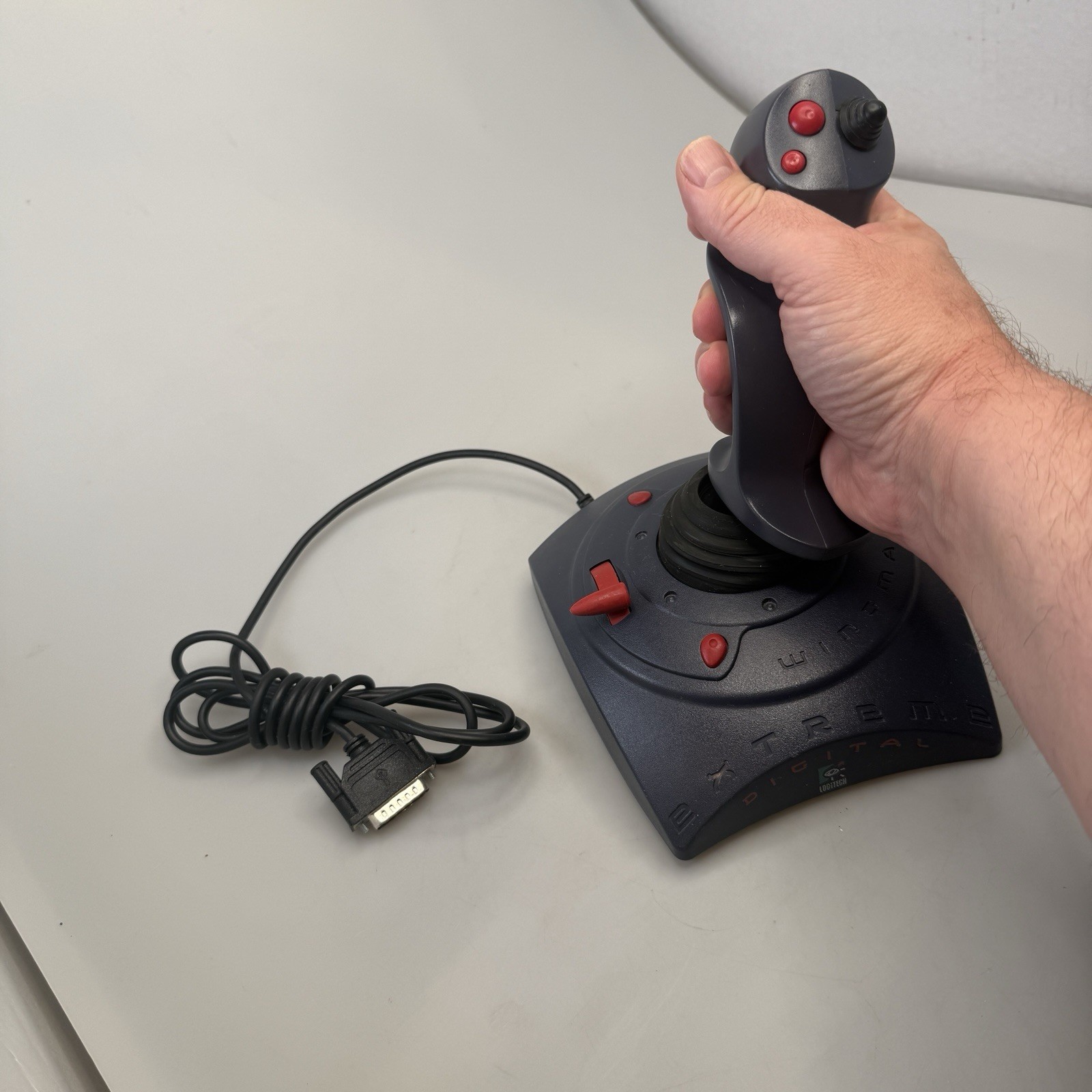 Vintage Logitech Wingman Extreme Digital 3D Joystick 15-Pin PC Flight EUC