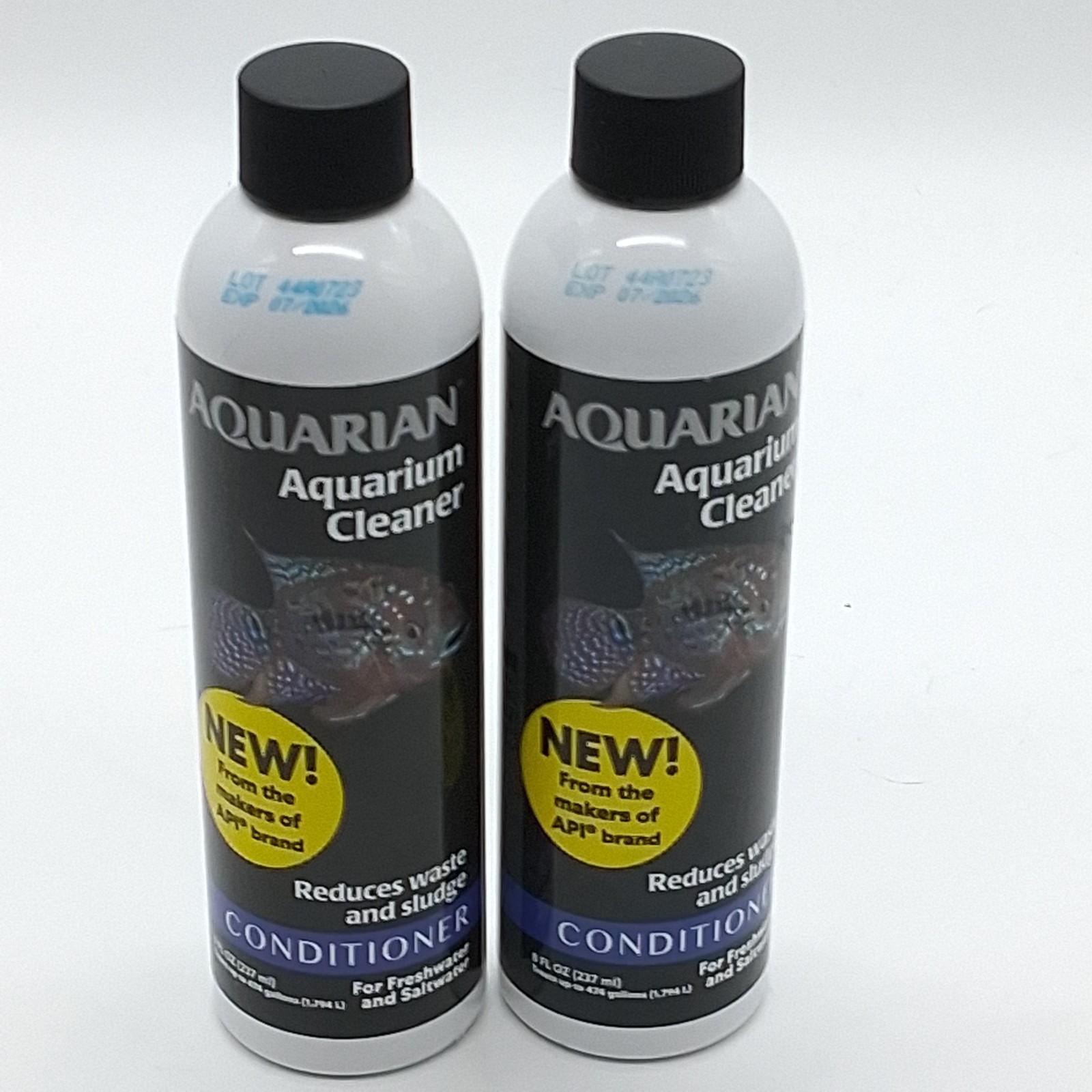 Aquarian Aquarium Cleaner Conditioner 8 fl oz  07/26 Lot of 2 fresh or Saltwater