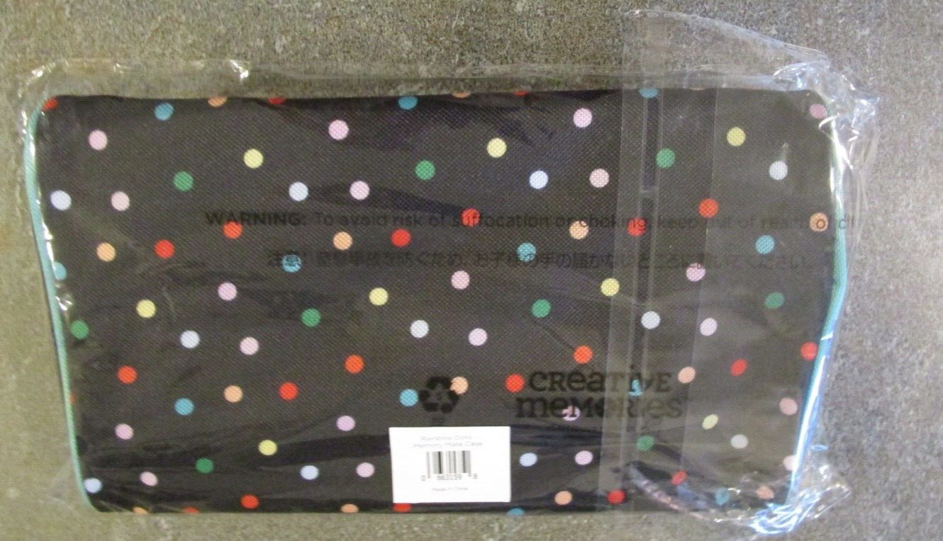 Creative Memories Rainbow Dots Memory Mate Storage - Grab & Go Storage NEW