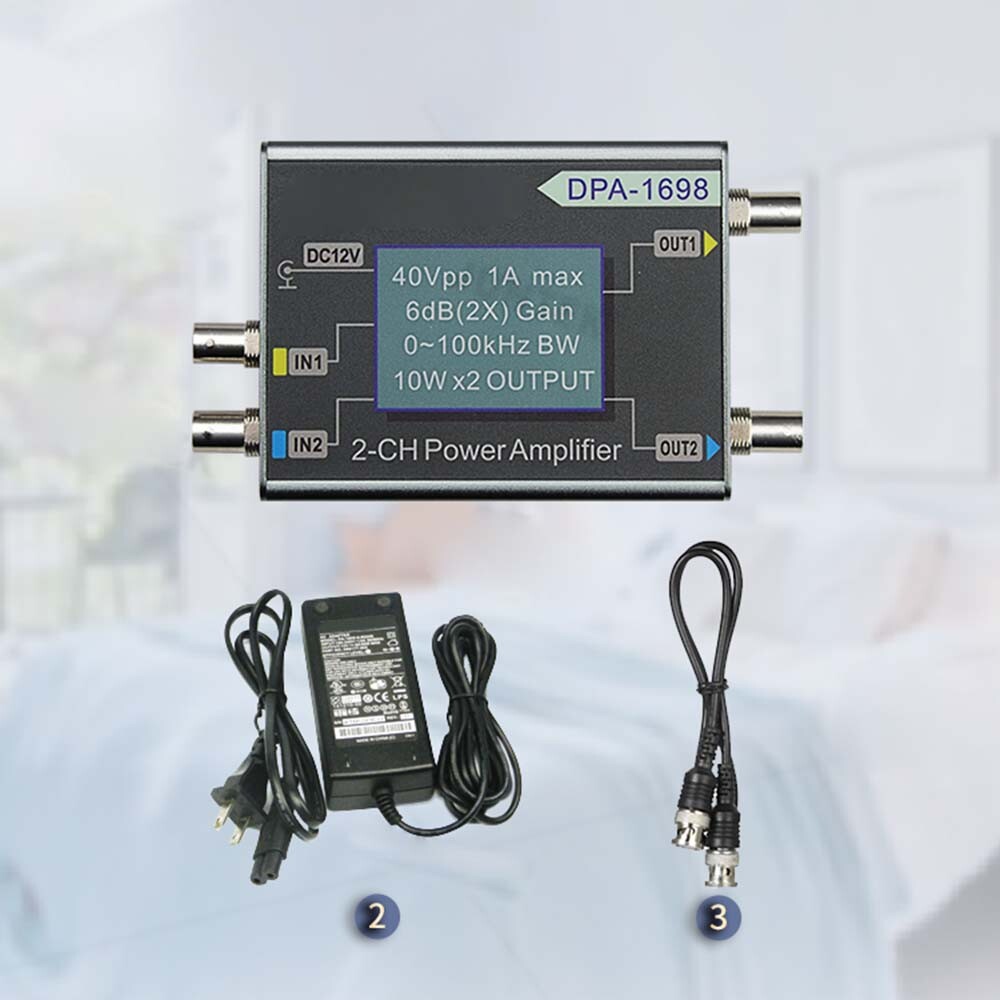For JUNTEK DPA-1698 DDS Function signal Generator 40Vpp 2CH