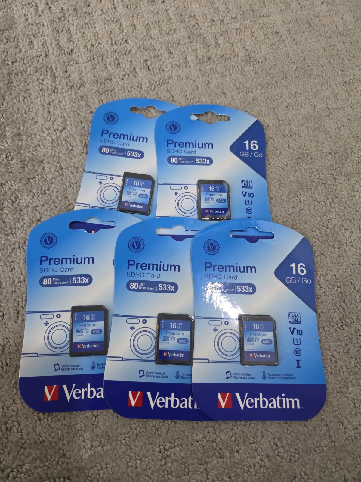 (Set Of 5) 16GB SD Cards