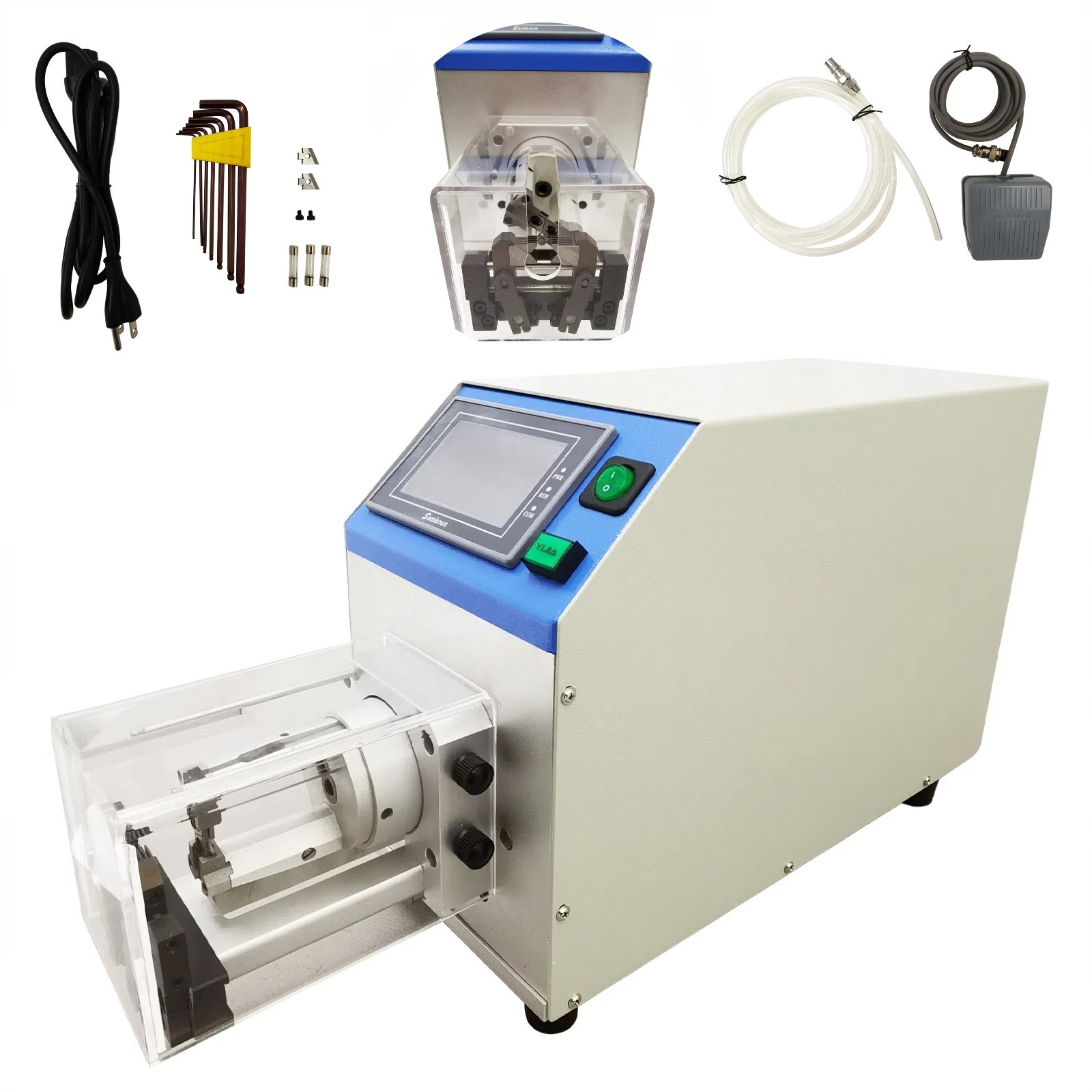 110V Semi-Automatic Wire Stripping Machine For Multi-Layer Wire Rotary Blade