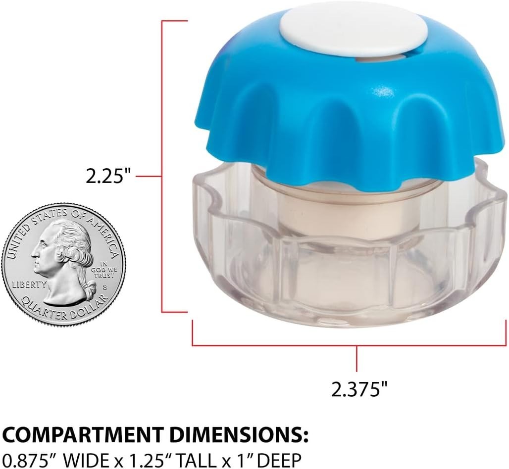 Compact, BPA-Free Pill Grinder with Built-in Storage - Everyday Wellness Tool
