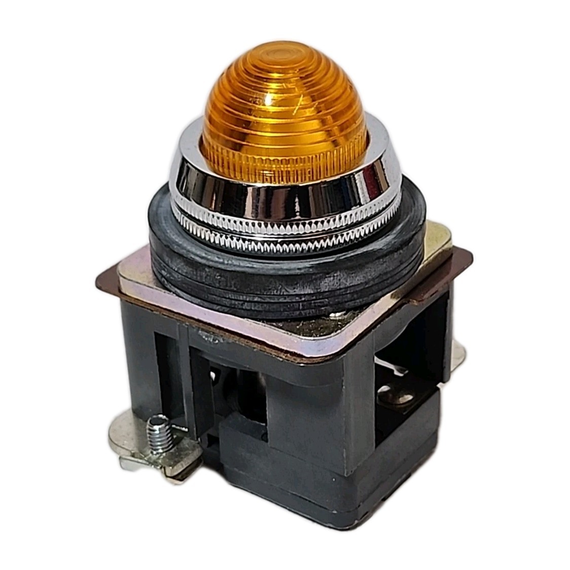 Teknic 30mm Amber Pilot Light Indicator Assembly Orange Lens Industrial Panel La