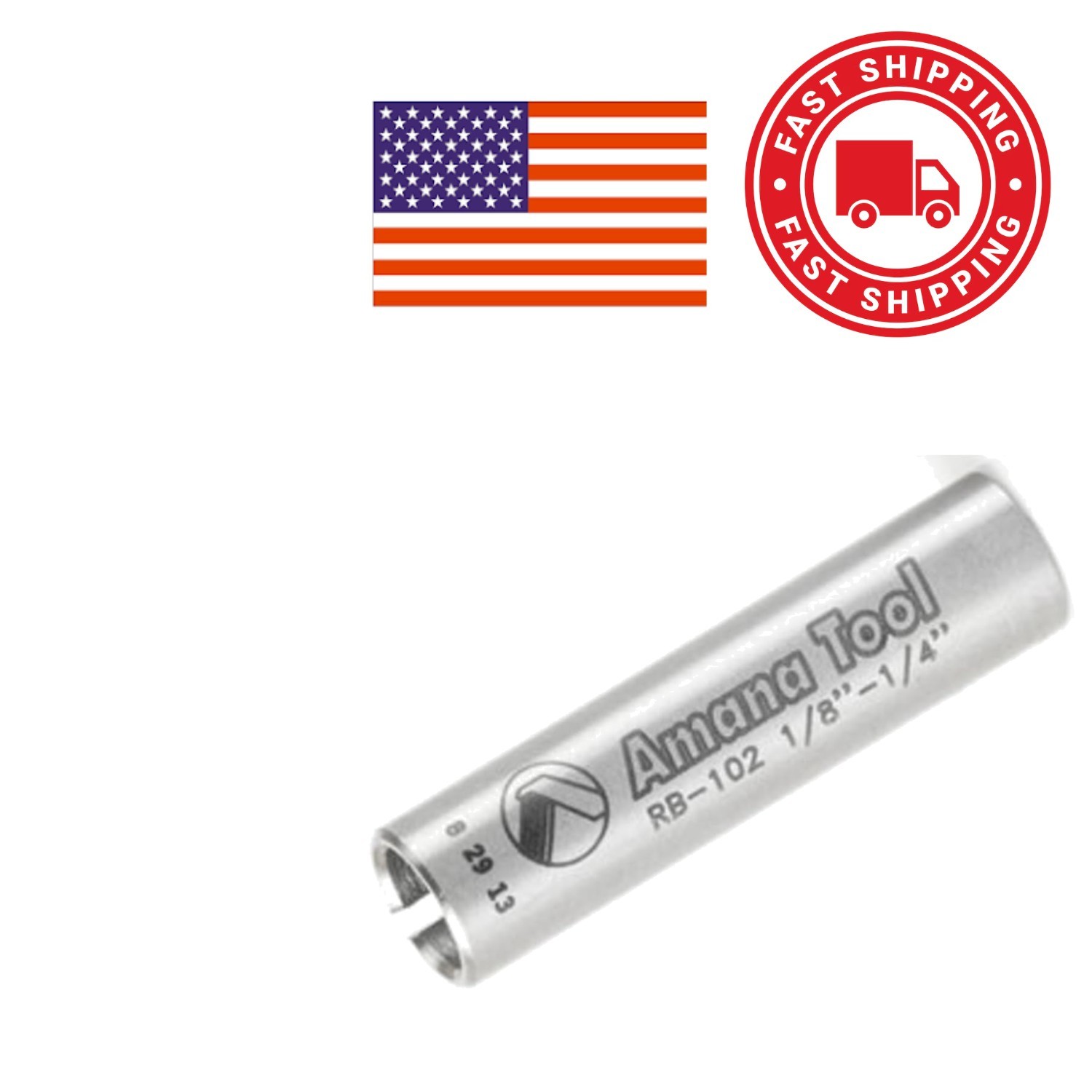 Precision Machined Router Collet Reducer 1/4 Overall Diameter 1/8 Inner