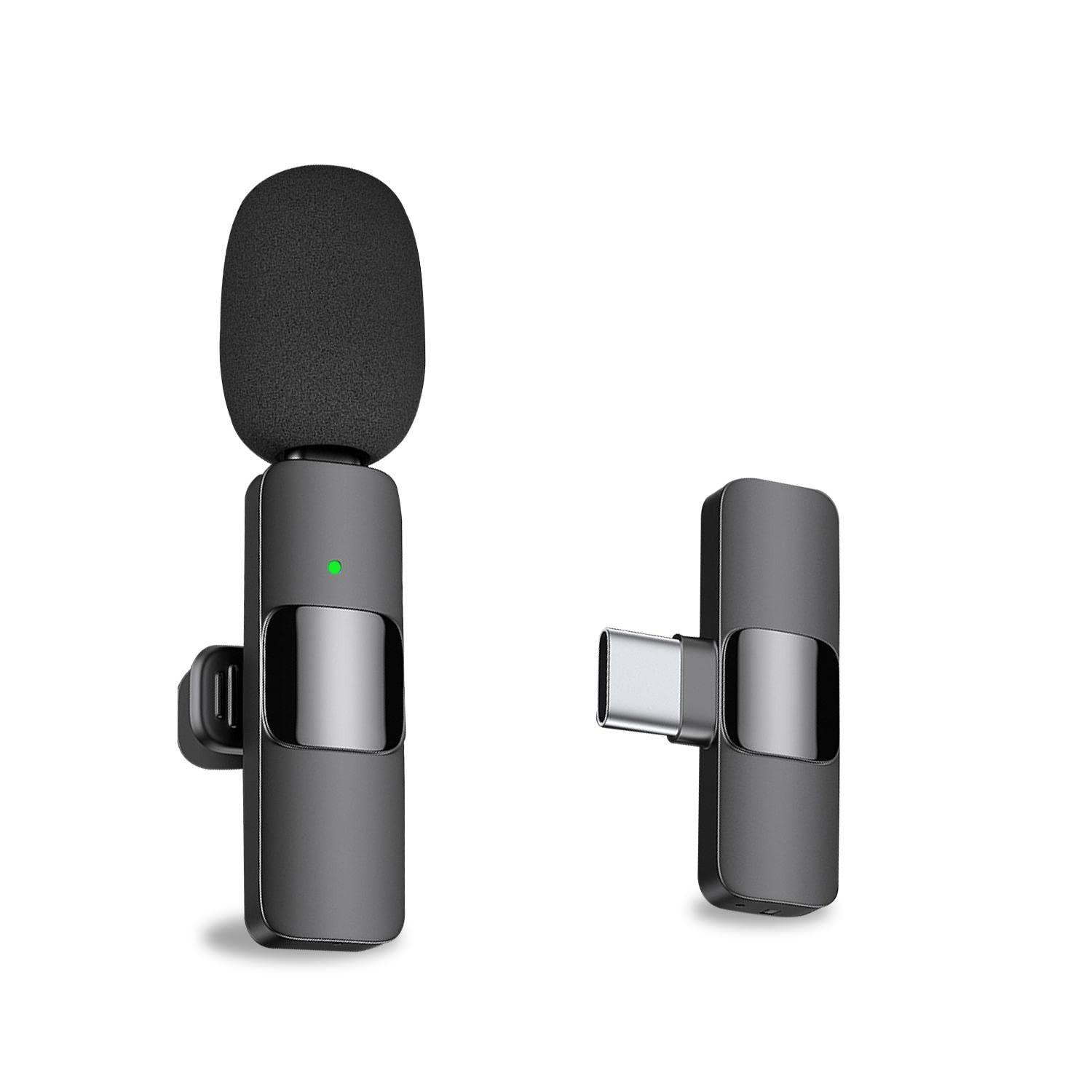 Wireless Lavalier Lapel Microphone for iPhone Android Phone Laptop - Bluetoot...